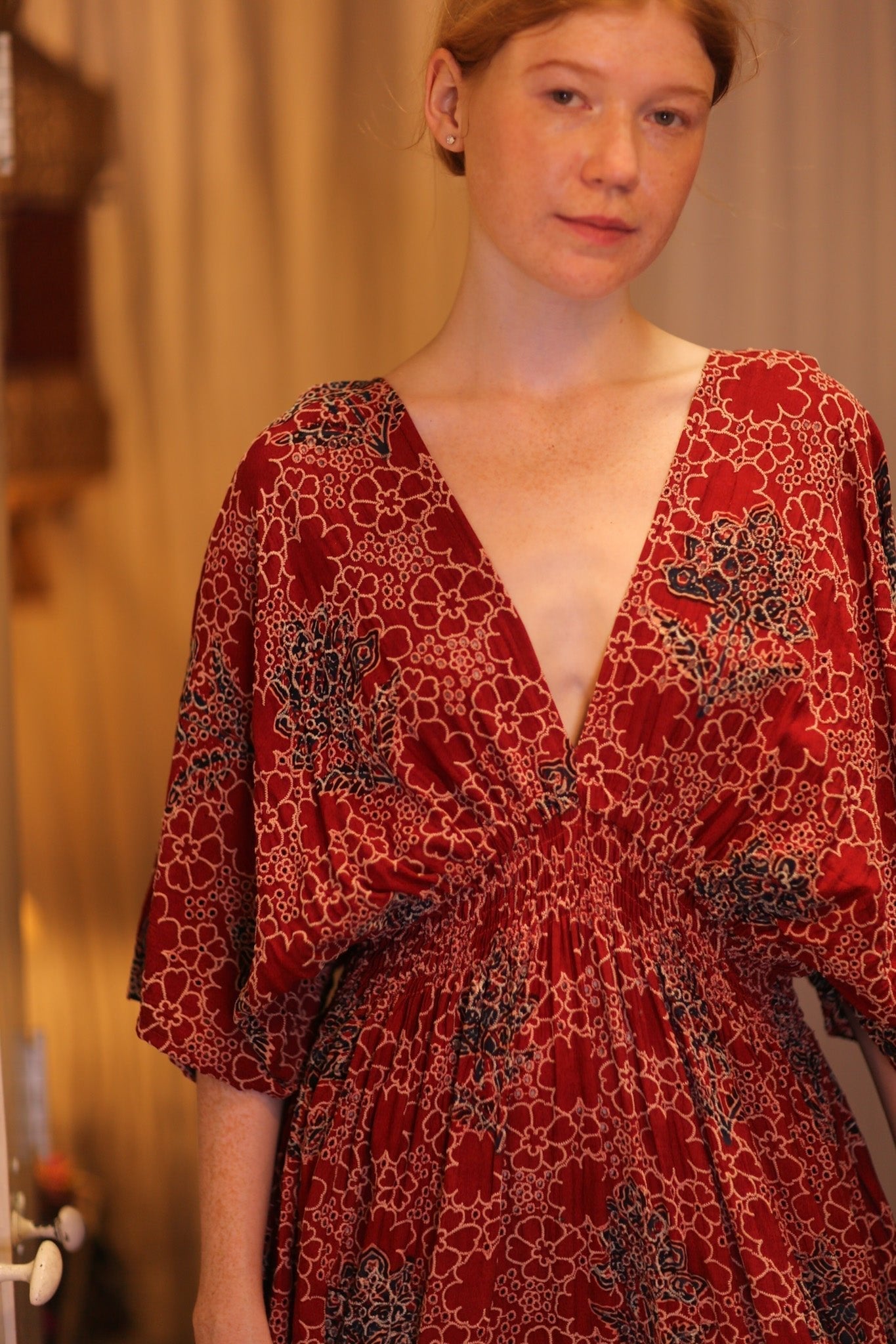 EYELET EMBROIDERED FABRIC ZURI ROSE - BANGKOK TAILOR CLOTHING STORE - HANDMADE CLOTHING