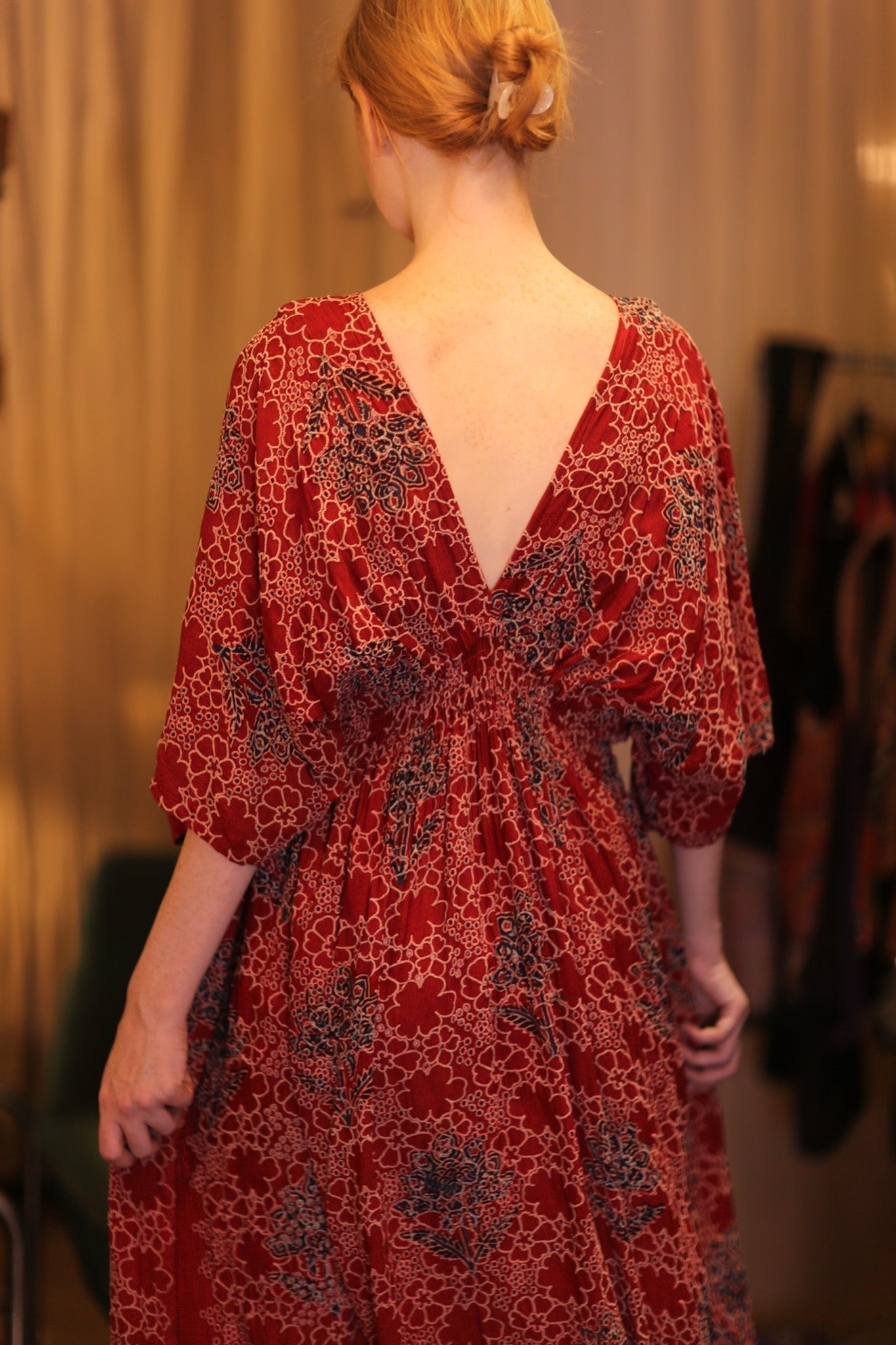 EYELET EMBROIDERED FABRIC ZURI ROSE - BANGKOK TAILOR CLOTHING STORE - HANDMADE CLOTHING