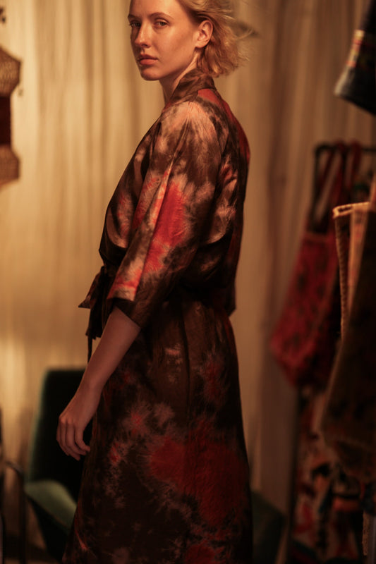 FIRE THAI SILK KIMONO - MOMO STUDIO BERLIN - Berlin Concept Store - sustainable & ethical fashion