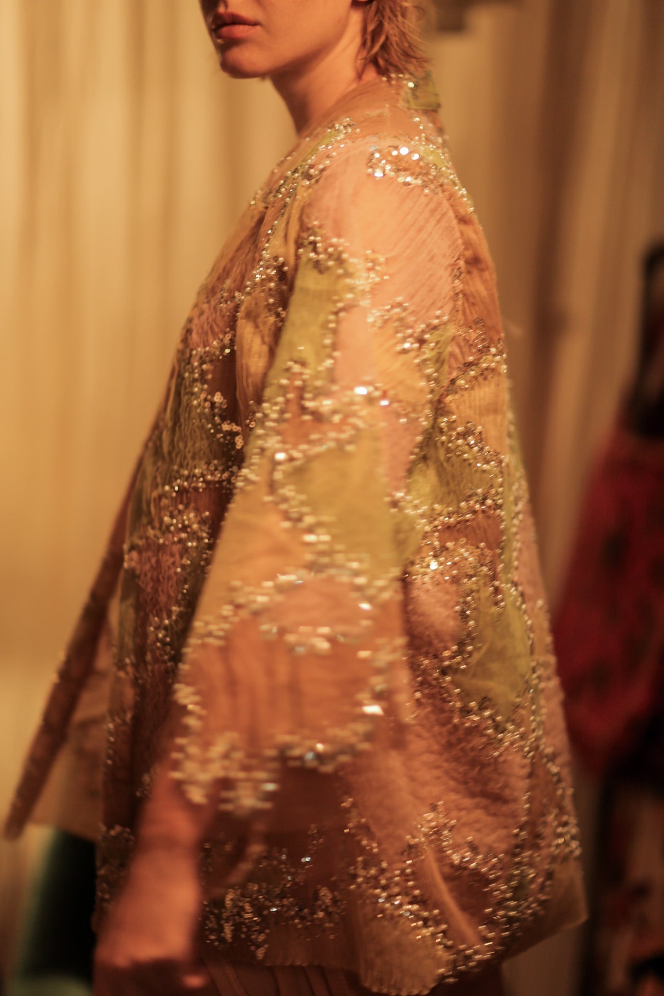 FLO SEQUINED EMBROIDERED SHORT KIMONO MAPS - MOMO STUDIO BERLIN - Berlin Concept Store - sustainable & ethical fashion