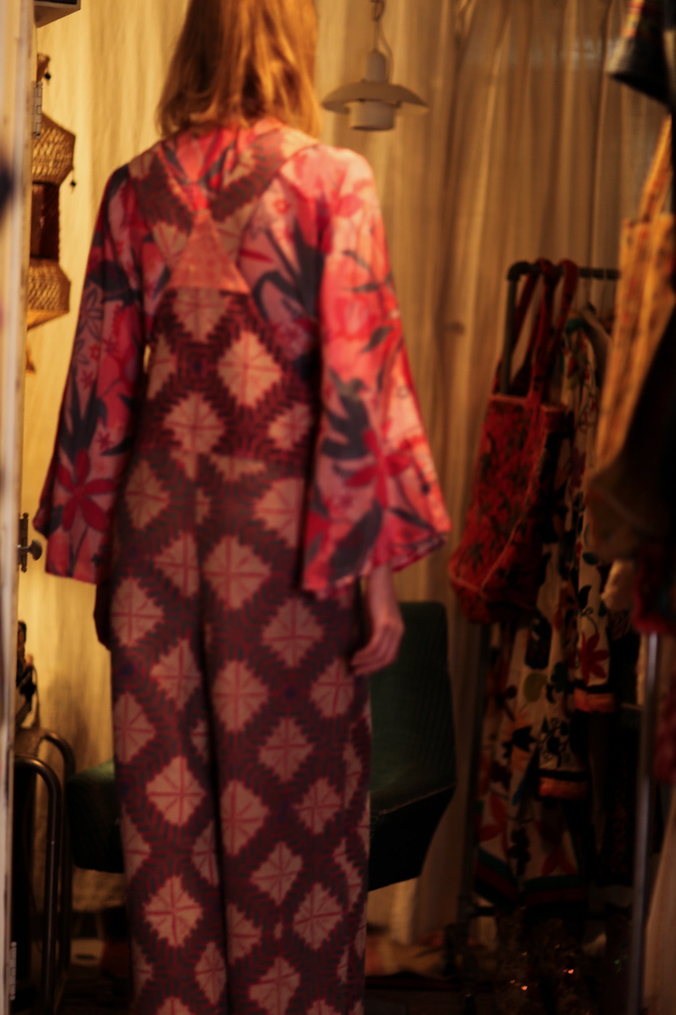 FREYA OVERALLS EMBROIDERED KANTHA GEOMETRIC - MOMO STUDIO BERLIN - Berlin Concept Store - sustainable & ethical fashion