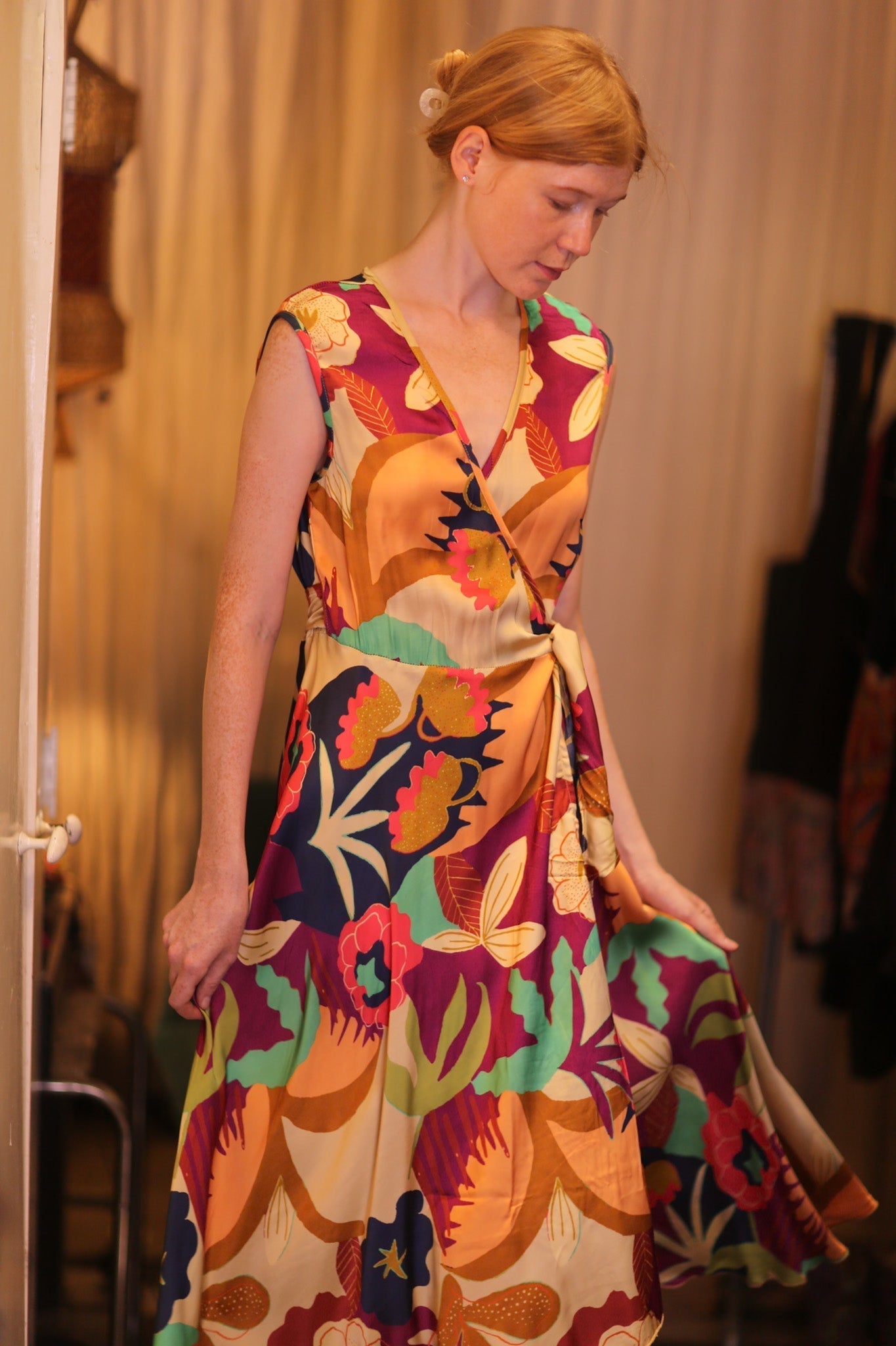 GABRIELE SILK DRESS OASIS - MOMO STUDIO BERLIN - Berlin Concept Store - sustainable & ethical fashion