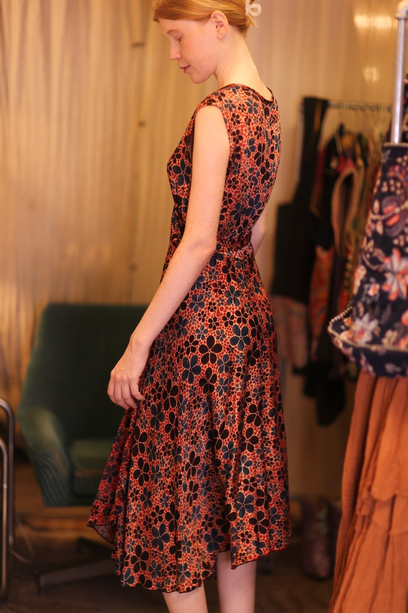 GABRIELE WRAP SILK DRESS PLUMERIA - MOMO STUDIO BERLIN - Berlin Concept Store - sustainable & ethical fashion