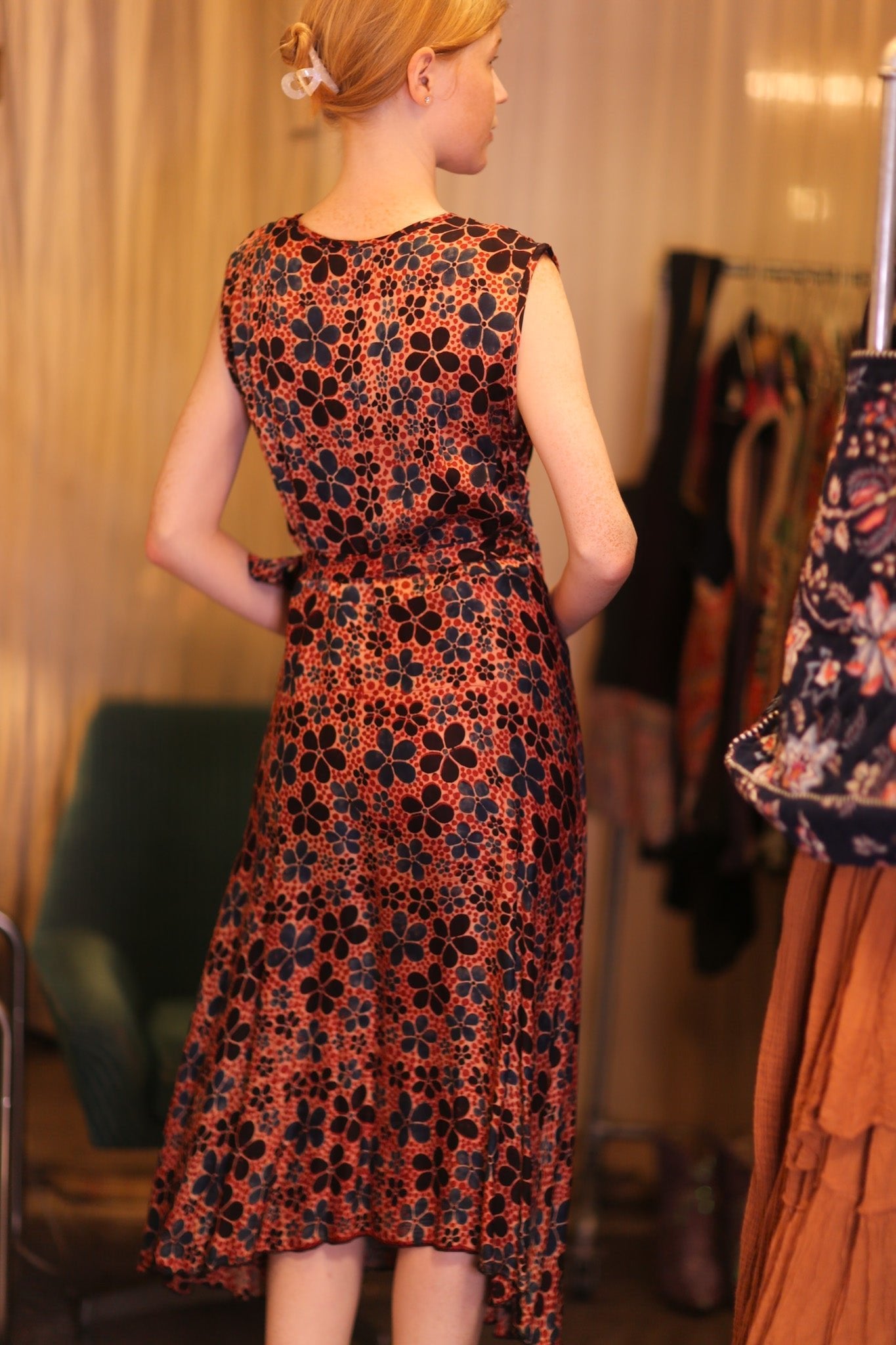 GABRIELE WRAP SILK DRESS PLUMERIA - MOMO STUDIO BERLIN - Berlin Concept Store - sustainable & ethical fashion