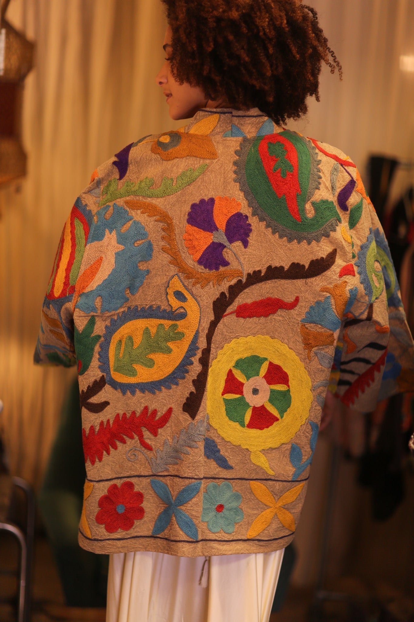 GINEVRA EMBROIDERED SUZANI KIMONO MONTY ENCHANTED - MOMO STUDIO BERLIN - Berlin Concept Store - sustainable & ethical fashion