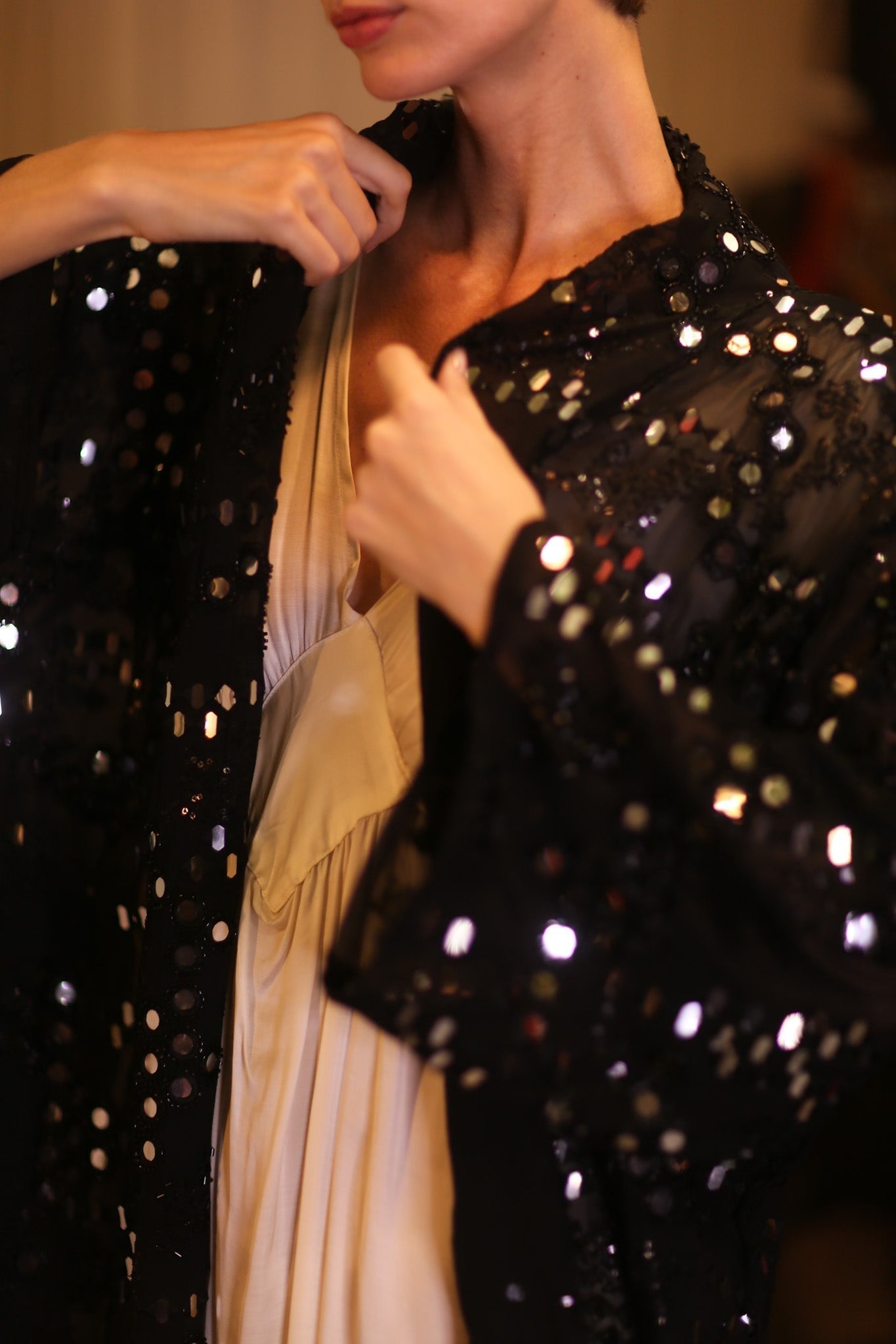 GLASS ART BLACK LONG KIMONO - MOMO STUDIO BERLIN - Berlin Concept Store - sustainable & ethical fashion