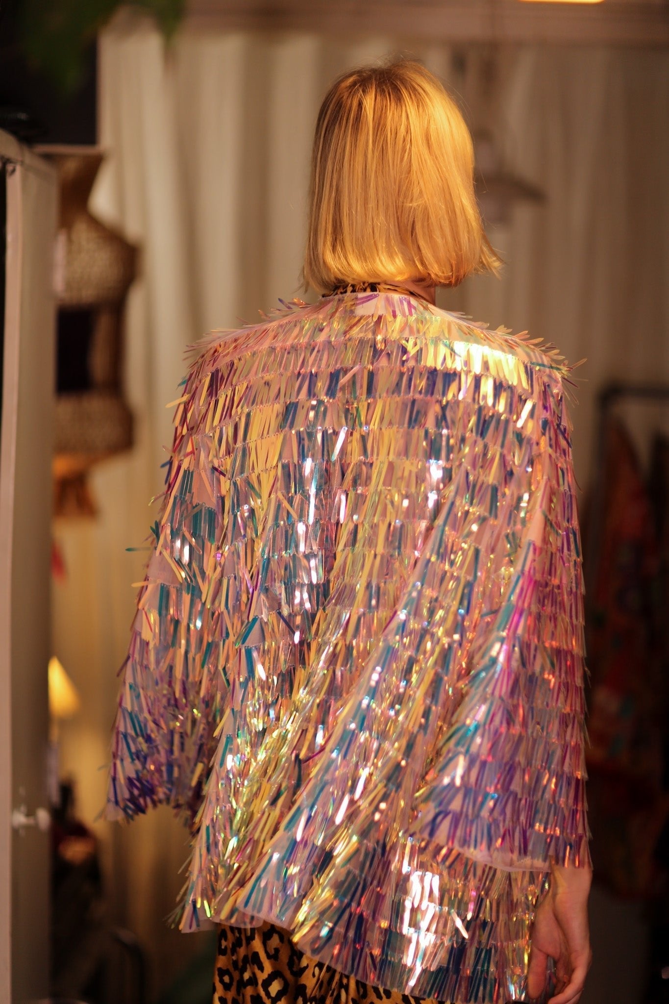 GLITTER SEQUINED SHORT KIMONO FRANKA UNICORN - MOMO STUDIO BERLIN - Berlin Concept Store - sustainable & ethical fashion