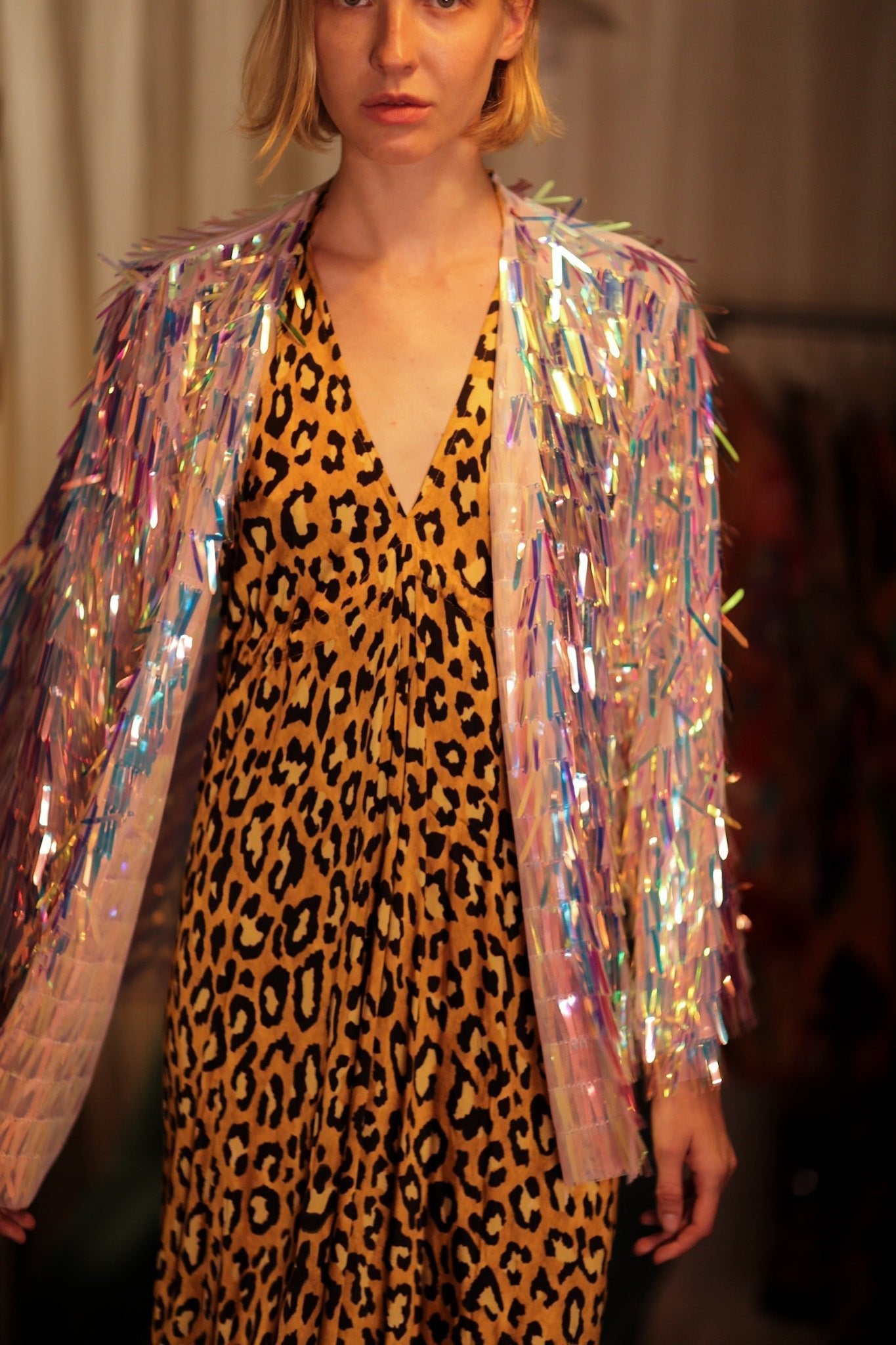 GLITTER SEQUINED SHORT KIMONO FRANKA UNICORN - MOMO STUDIO BERLIN - Berlin Concept Store - sustainable & ethical fashion