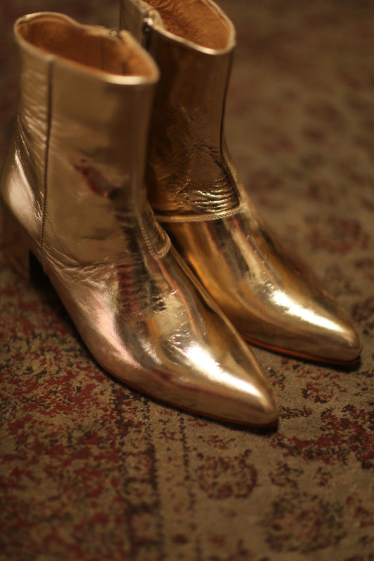 GOLD METALLIC BOOTS LIRANDA - MOMO STUDIO BERLIN - Berlin Concept Store - sustainable & ethical fashion