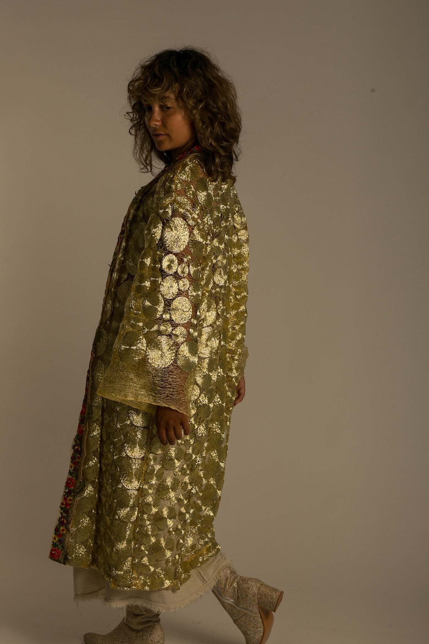 GOLD NET KIMONO OBIGE - MOMO STUDIO BERLIN - Berlin Concept Store - sustainable & ethical fashion