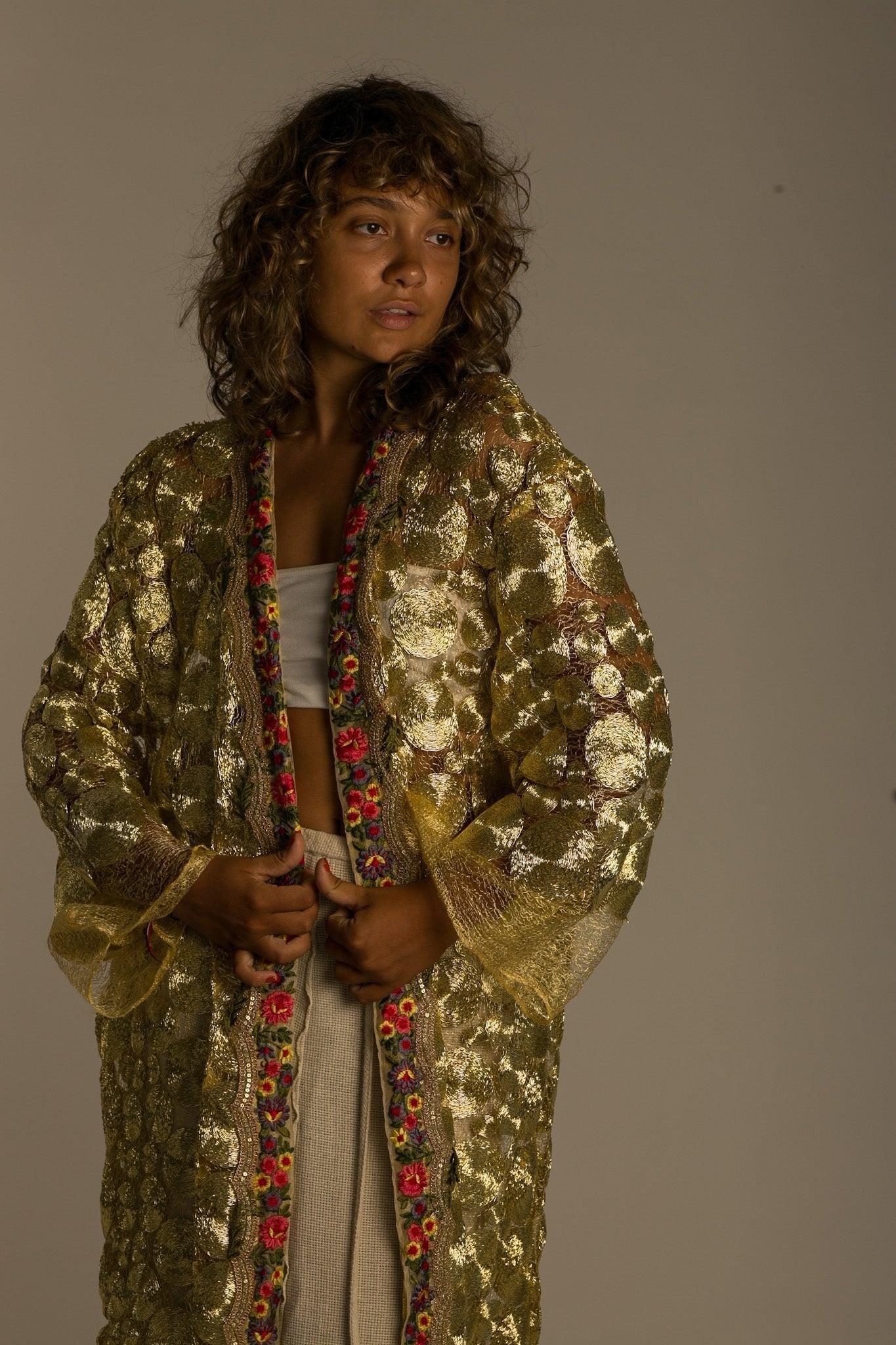 GOLD NET KIMONO OBIGE - MOMO STUDIO BERLIN - Berlin Concept Store - sustainable & ethical fashion