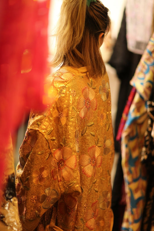 GOLDEN EMBROIDERED KIMONO ESSA - MOMO STUDIO BERLIN - Berlin Concept Store - sustainable & ethical fashion