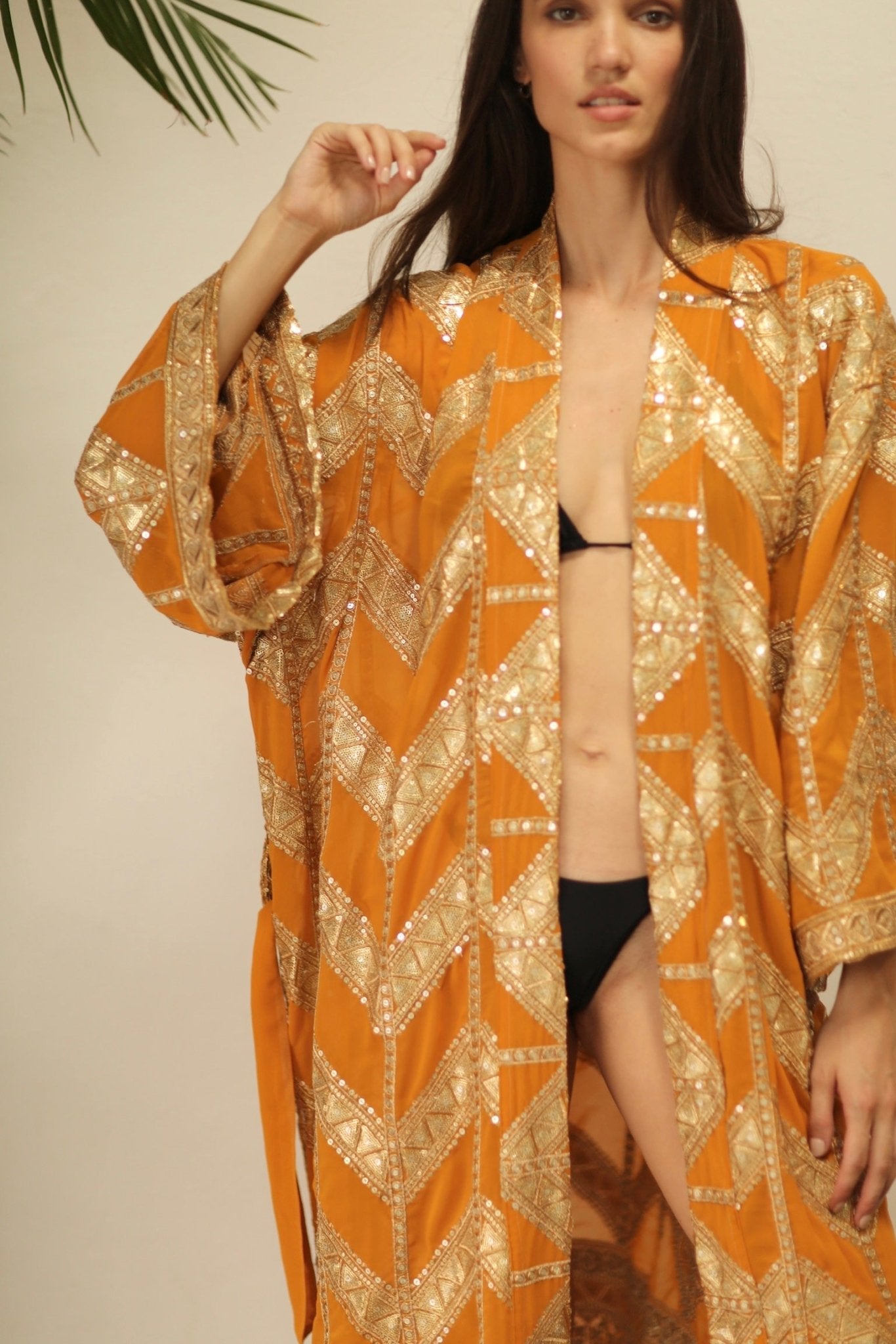 GOLDEN EMBROIDERED SILK KIMONO - MOMO STUDIO BERLIN - Berlin Concept Store - sustainable & ethical fashion