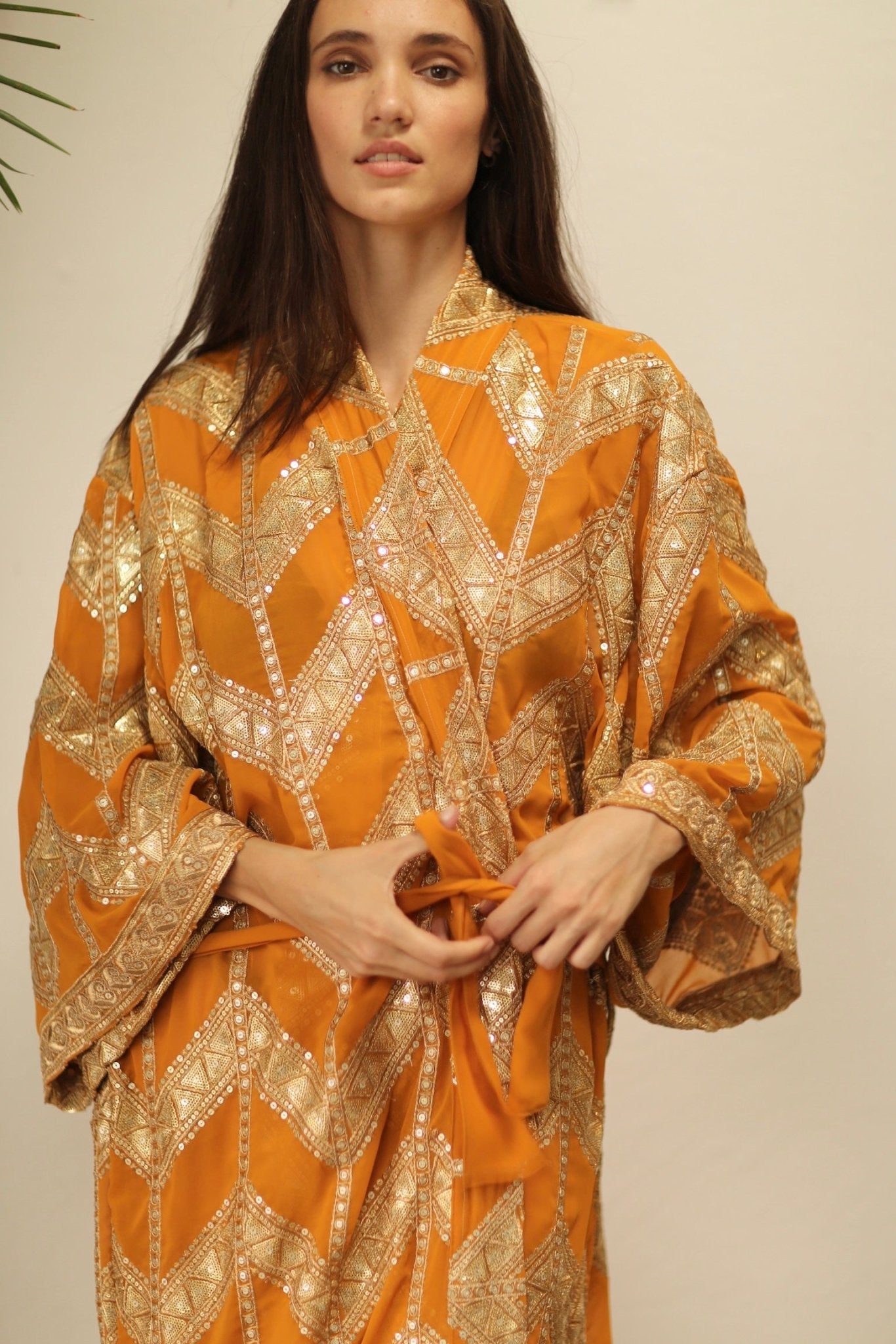 GOLDEN EMBROIDERED SILK KIMONO - MOMO STUDIO BERLIN - Berlin Concept Store - sustainable & ethical fashion