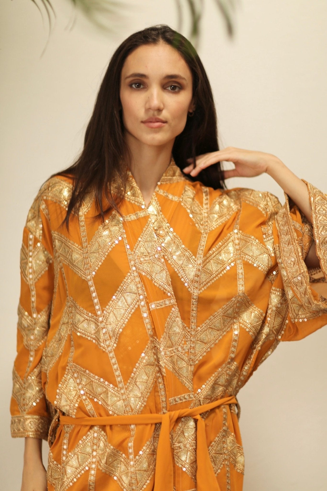 GOLDEN EMBROIDERED SILK KIMONO - MOMO STUDIO BERLIN - Berlin Concept Store - sustainable & ethical fashion