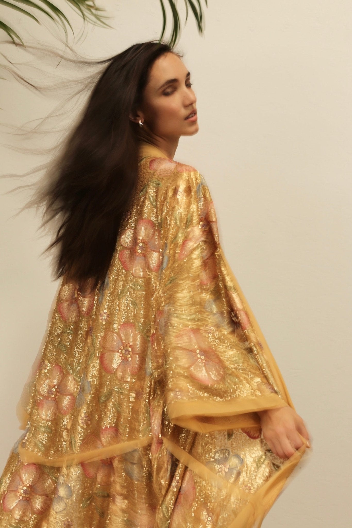 GOLDEN FLOWER CHIFFON SILK KIMONO - MOMO STUDIO BERLIN - Berlin Concept Store - sustainable & ethical fashion