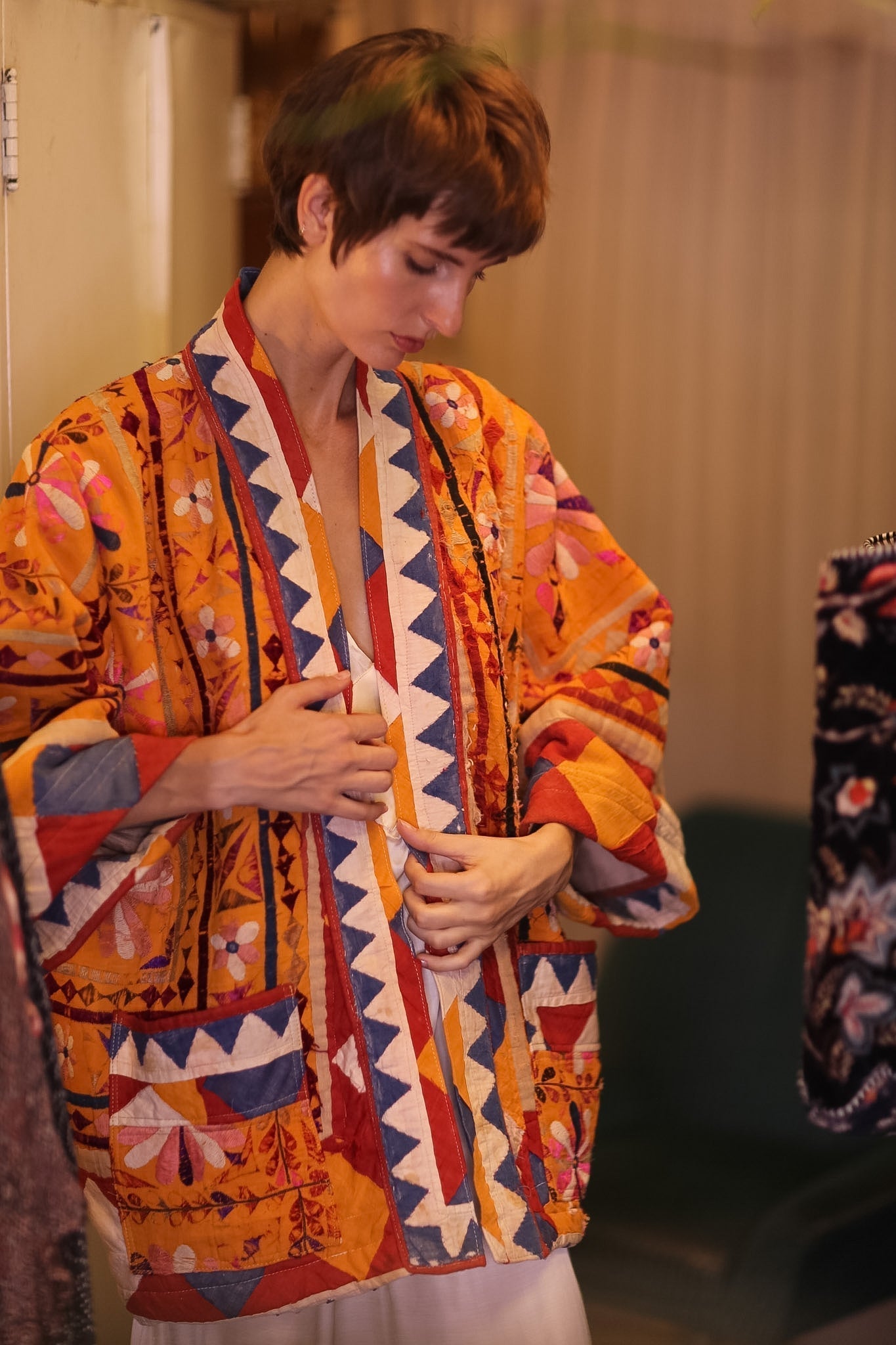 HALF KIMONO EMBROIDRED JACKET LORISA - MOMO STUDIO BERLIN - Berlin Concept Store - sustainable & ethical fashion