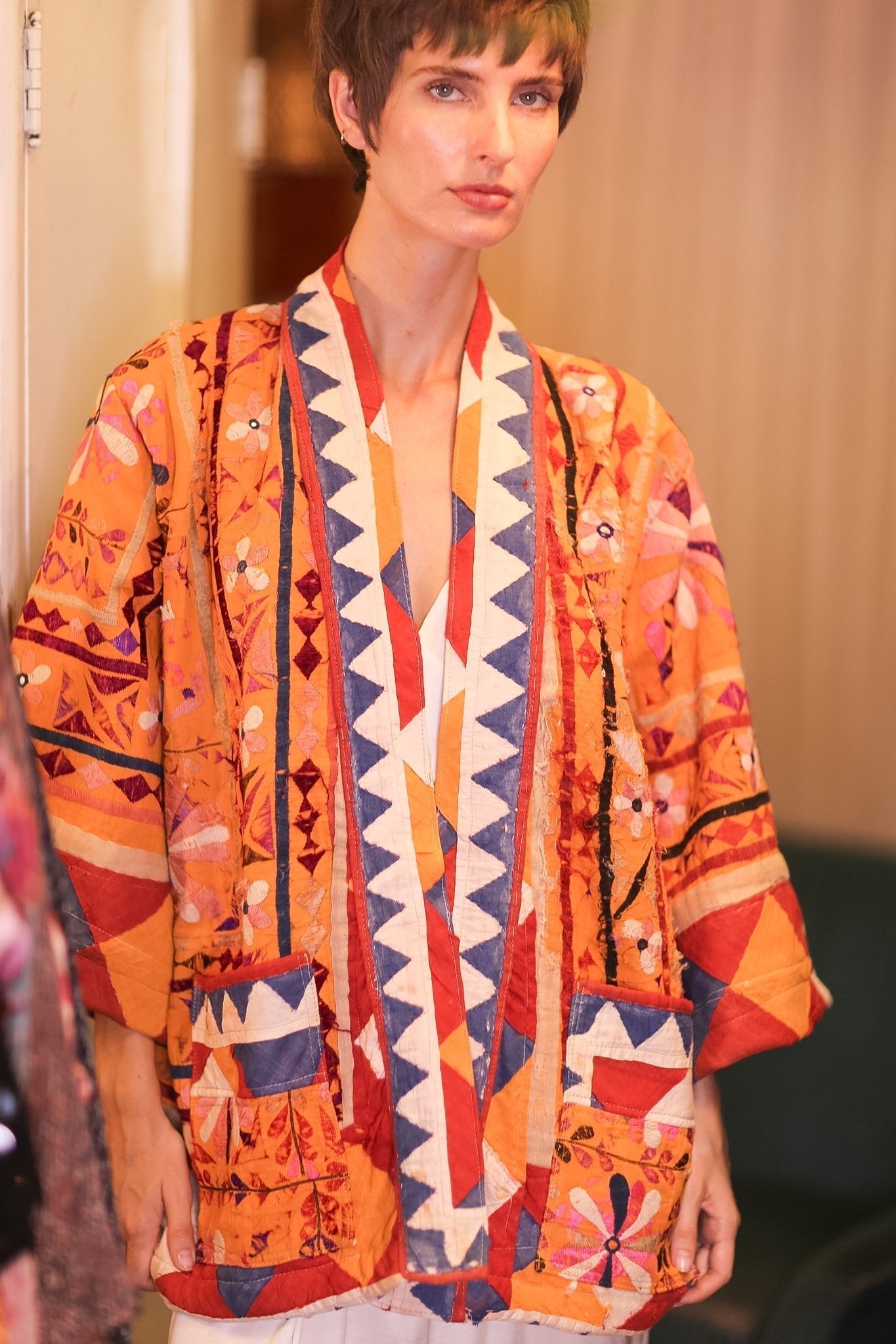 HALF KIMONO EMBROIDRED JACKET LORISA - MOMO STUDIO BERLIN - Berlin Concept Store - sustainable & ethical fashion