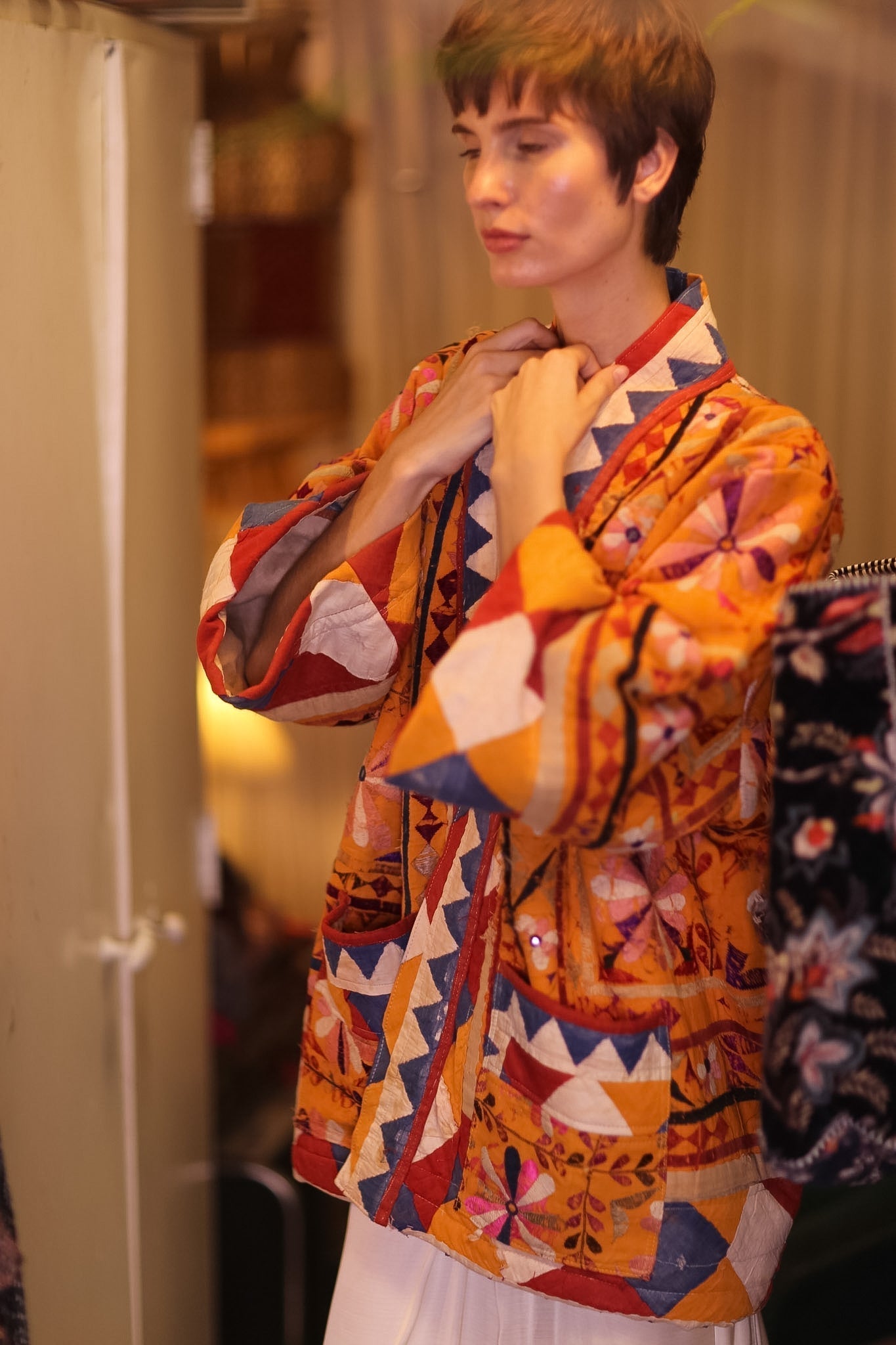 HALF KIMONO EMBROIDRED JACKET LORISA - MOMO STUDIO BERLIN - Berlin Concept Store - sustainable & ethical fashion