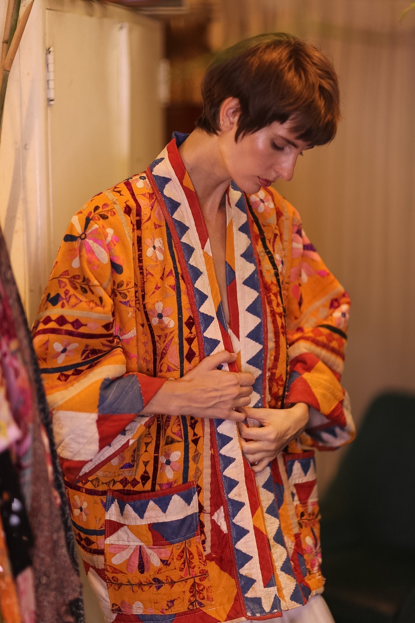 HALF KIMONO EMBROIDRED JACKET LORISA - MOMO STUDIO BERLIN - Berlin Concept Store - sustainable & ethical fashion