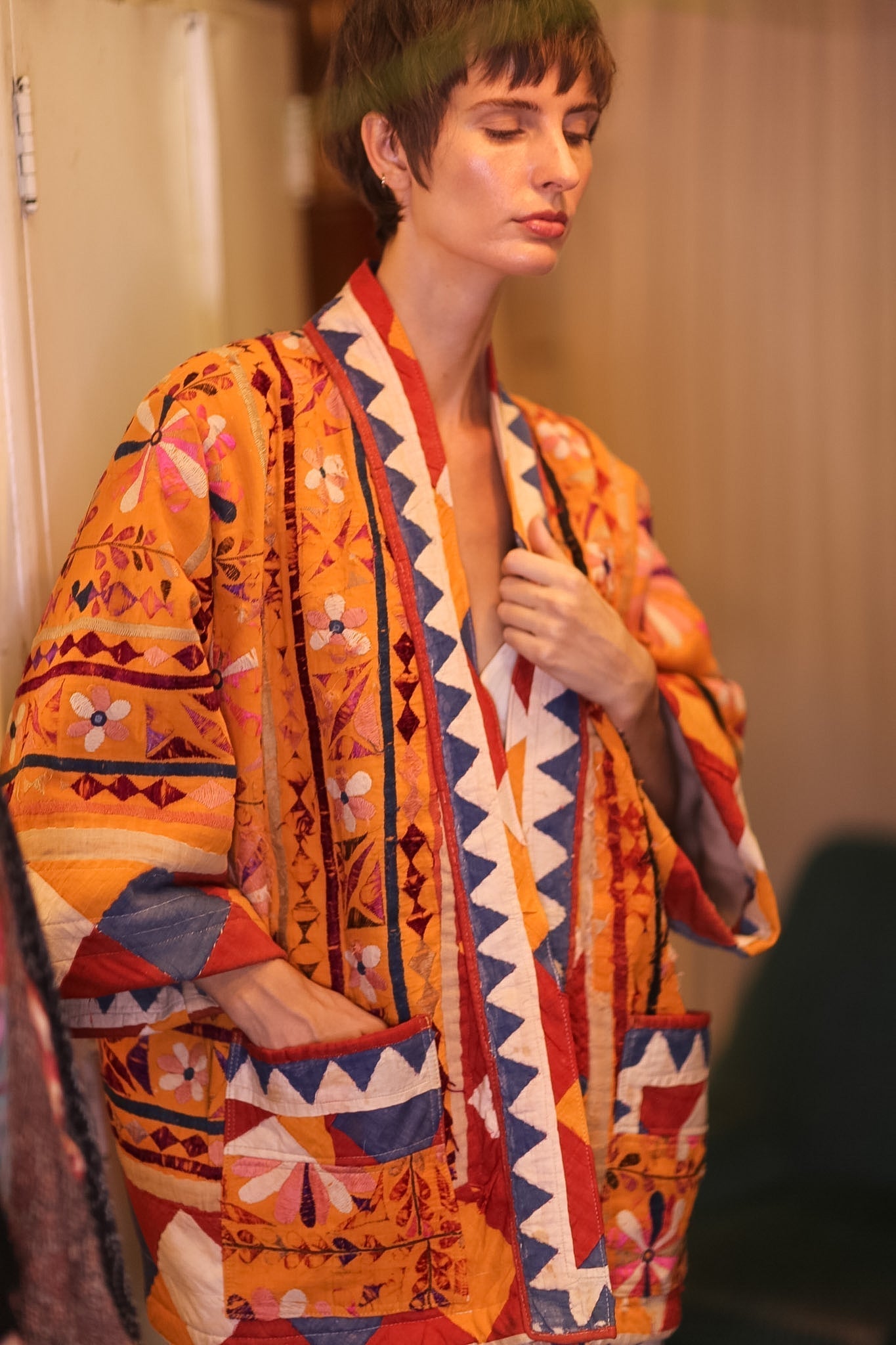HALF KIMONO EMBROIDRED JACKET LORISA - MOMO STUDIO BERLIN - Berlin Concept Store - sustainable & ethical fashion