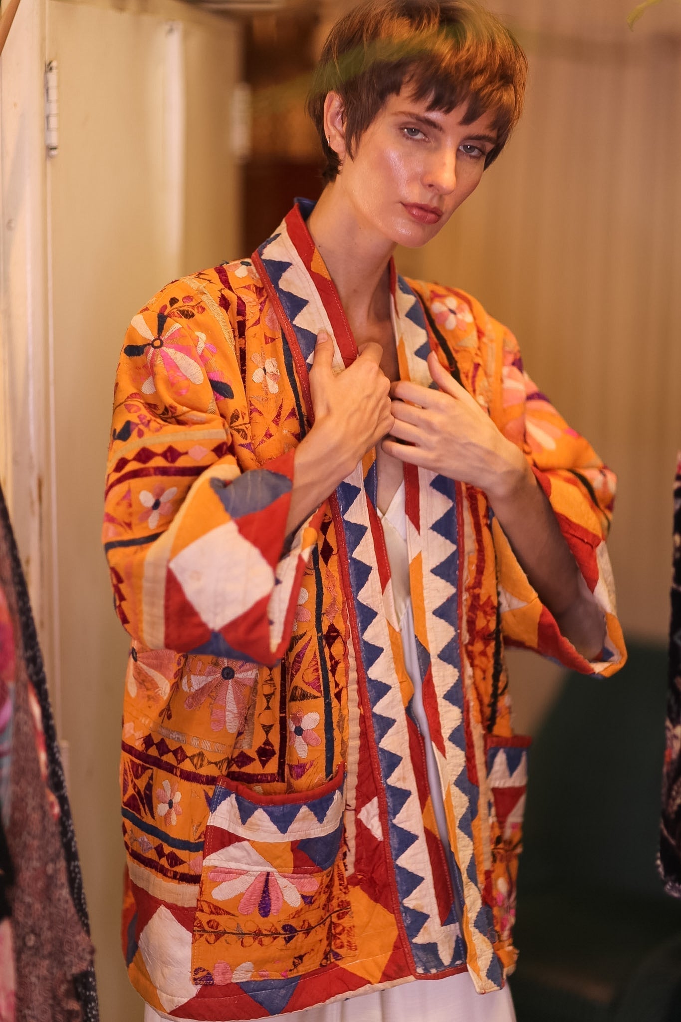 HALF KIMONO EMBROIDRED JACKET LORISA - MOMO STUDIO BERLIN - Berlin Concept Store - sustainable & ethical fashion