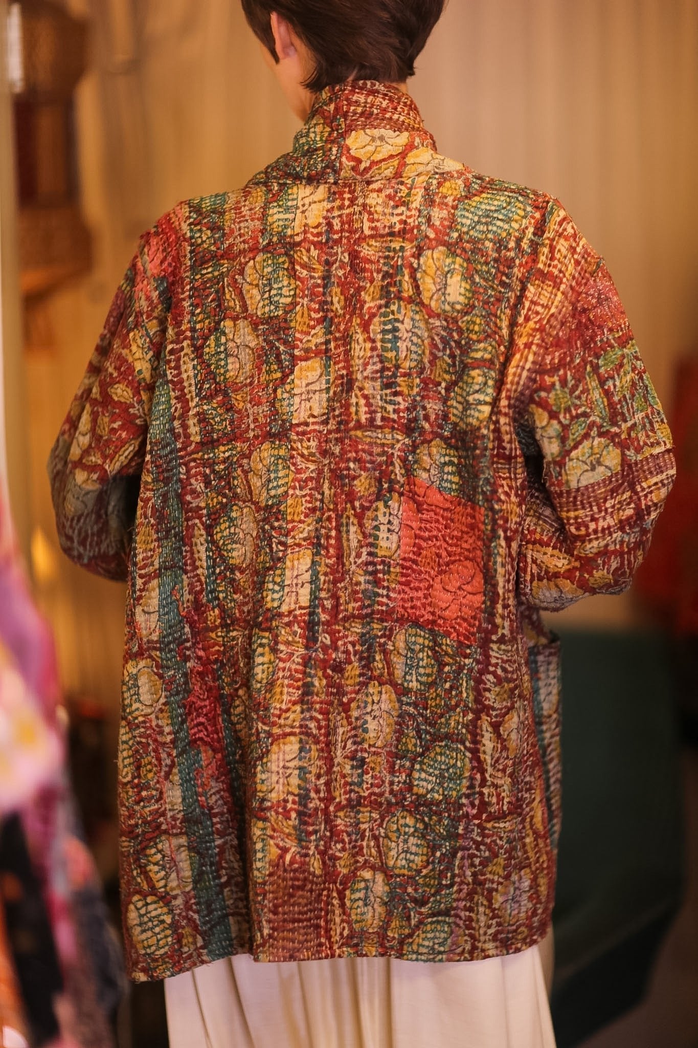 HALF KIMONO KANTHA JACKET - VINTAGE STYLE ART - MOMO STUDIO BERLIN - Berlin Concept Store - sustainable & ethical fashion