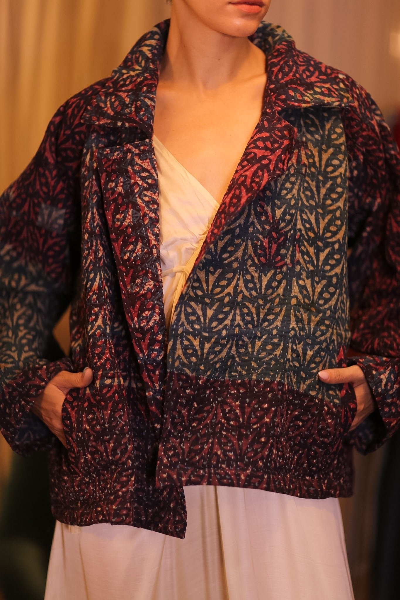 HAND BLOCKED KANTHA JACKET PINLALNI - MOMO STUDIO BERLIN - Berlin Concept Store - sustainable & ethical fashion