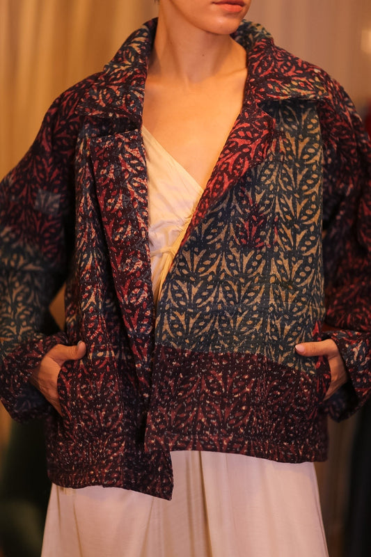 HAND BLOCKED KANTHA JACKET PINLALNI - MOMO STUDIO BERLIN - Berlin Concept Store - sustainable & ethical fashion