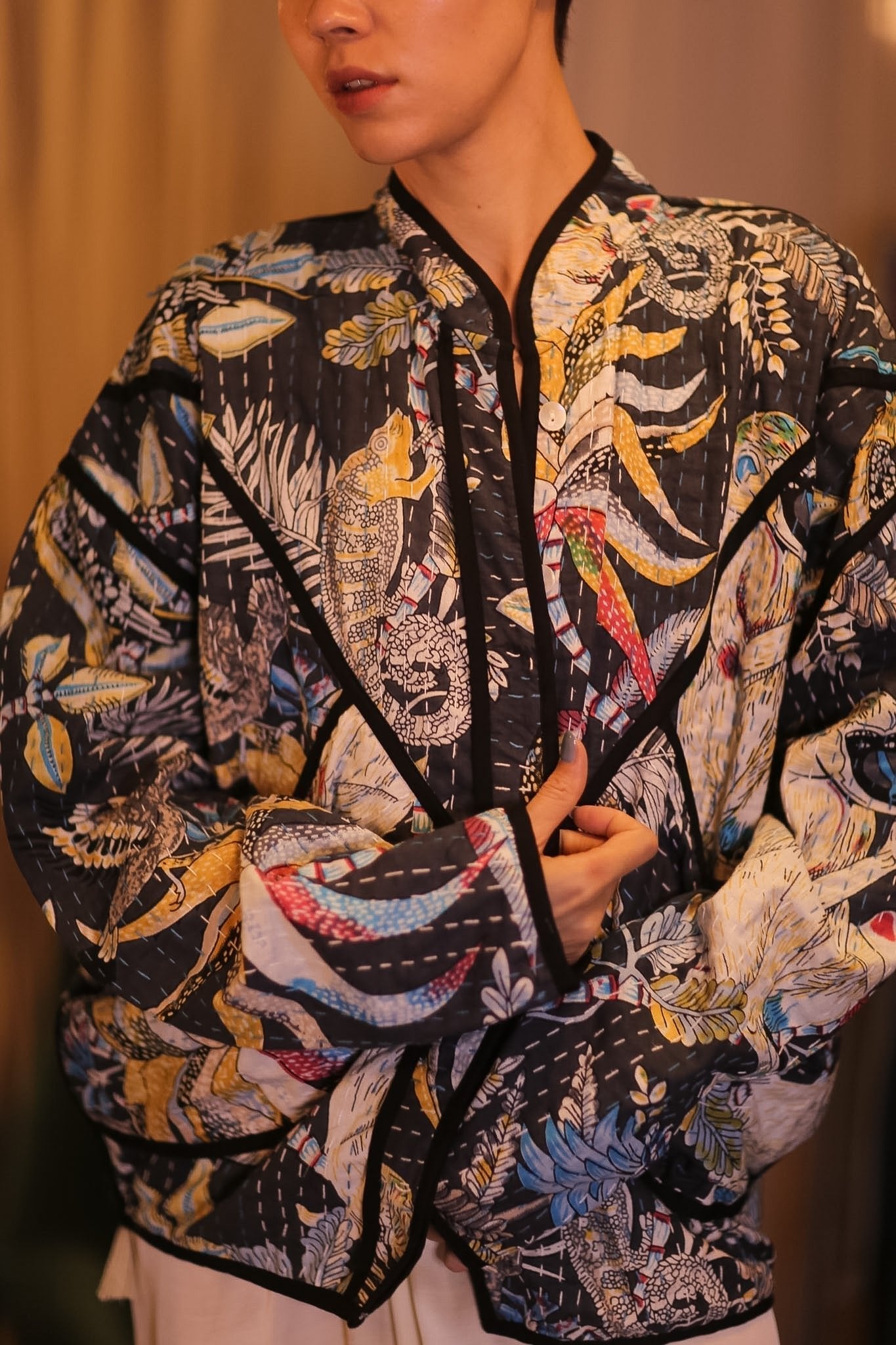 HAND BLOCKED KANTHA JACKET YEEYWEL - MOMO STUDIO BERLIN - Berlin Concept Store - sustainable & ethical fashion