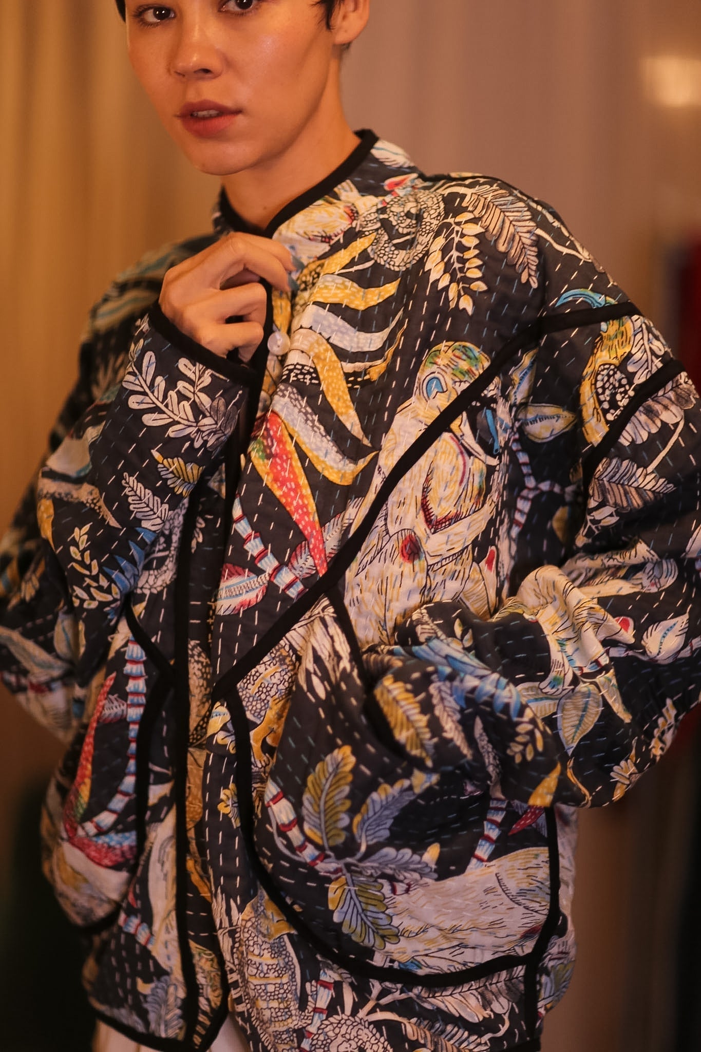 HAND BLOCKED KANTHA JACKET YEEYWEL - MOMO STUDIO BERLIN - Berlin Concept Store - sustainable & ethical fashion