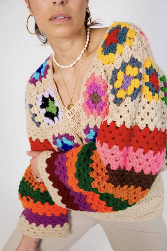 HAND CROCHET CARDIGAN ULLA - MOMO STUDIO BERLIN - Berlin Concept Store - sustainable & ethical fashion