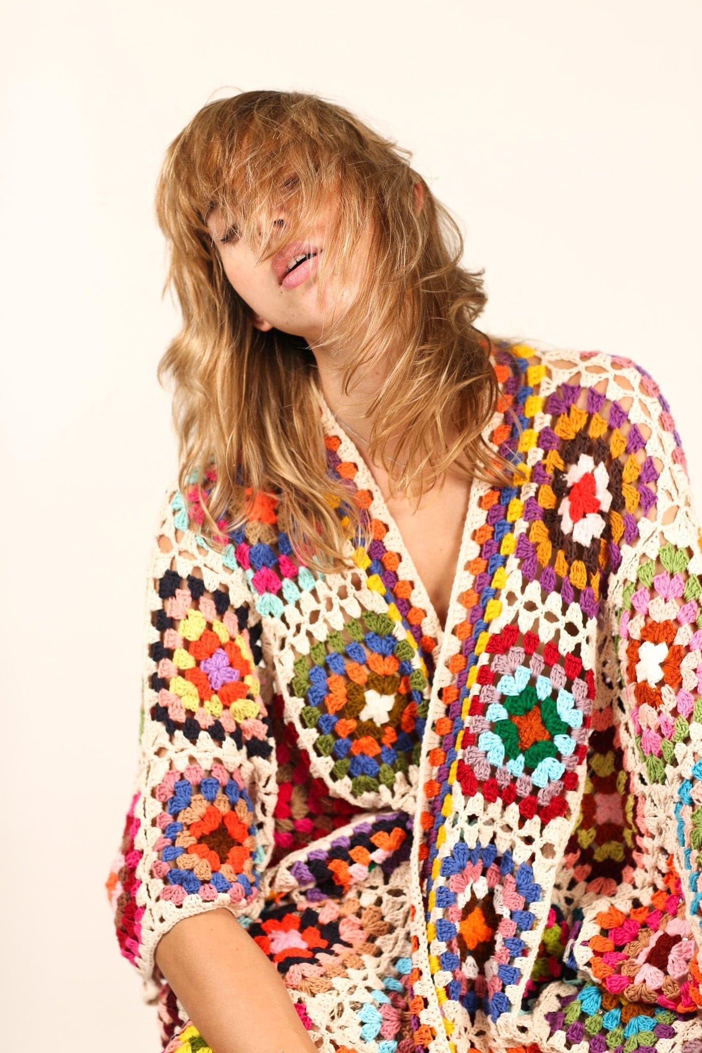 HAND CROCHET KAFTAN NONI X FREE PEOPLE - MOMO STUDIO BERLIN - Berlin Concept Store - sustainable & ethical fashion