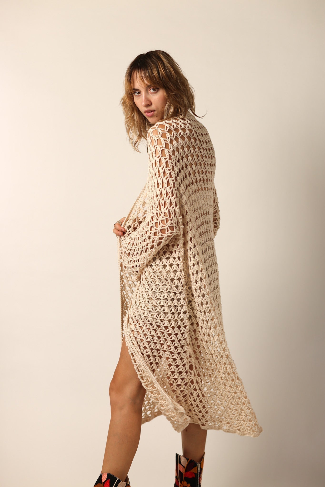 HAND CROCHET KIMONO DUSTER NOEMI - MOMO STUDIO BERLIN - Berlin Concept Store - sustainable & ethical fashion