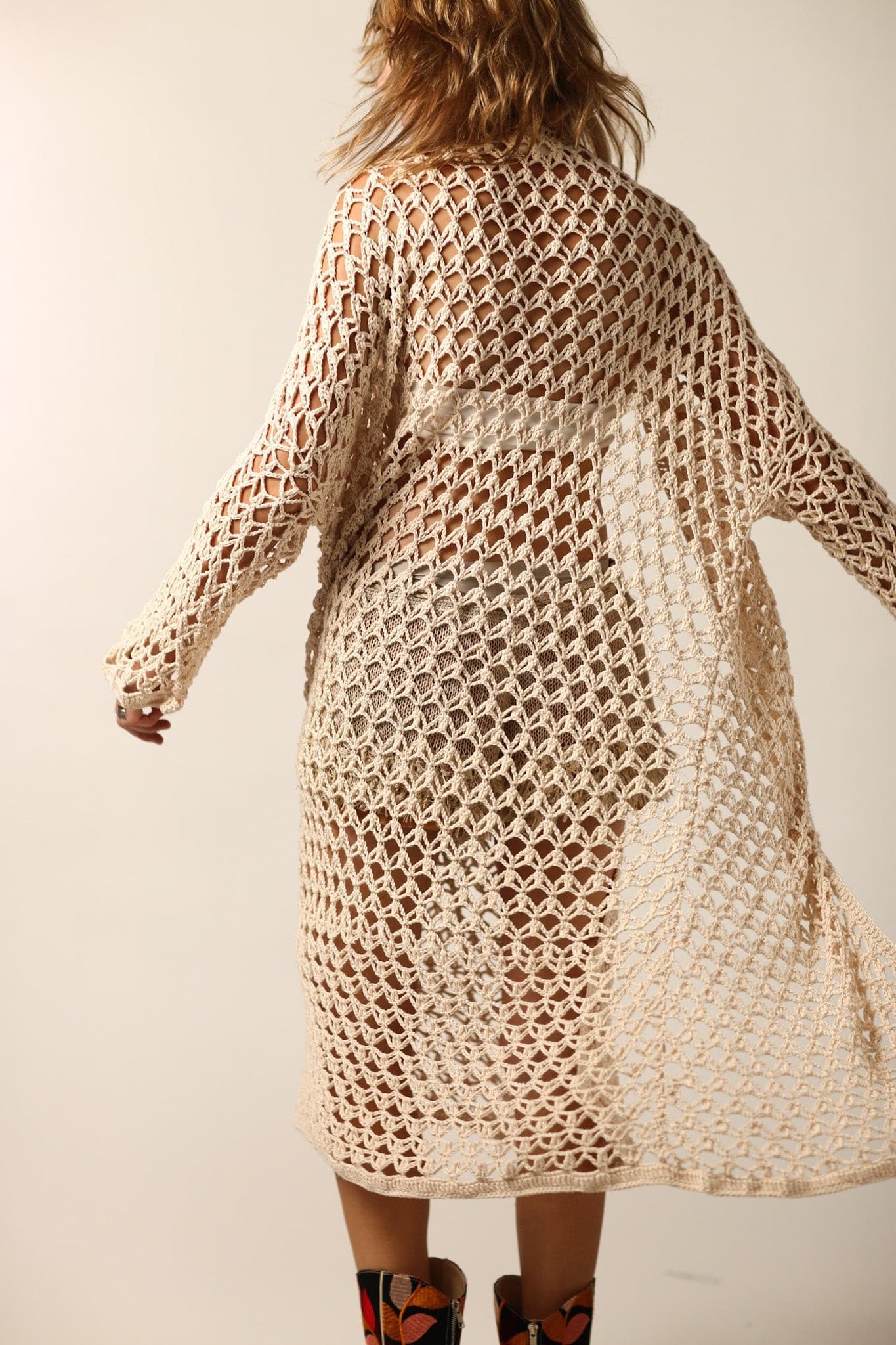 HAND CROCHET KIMONO DUSTER NOEMI - MOMO STUDIO BERLIN - Berlin Concept Store - sustainable & ethical fashion