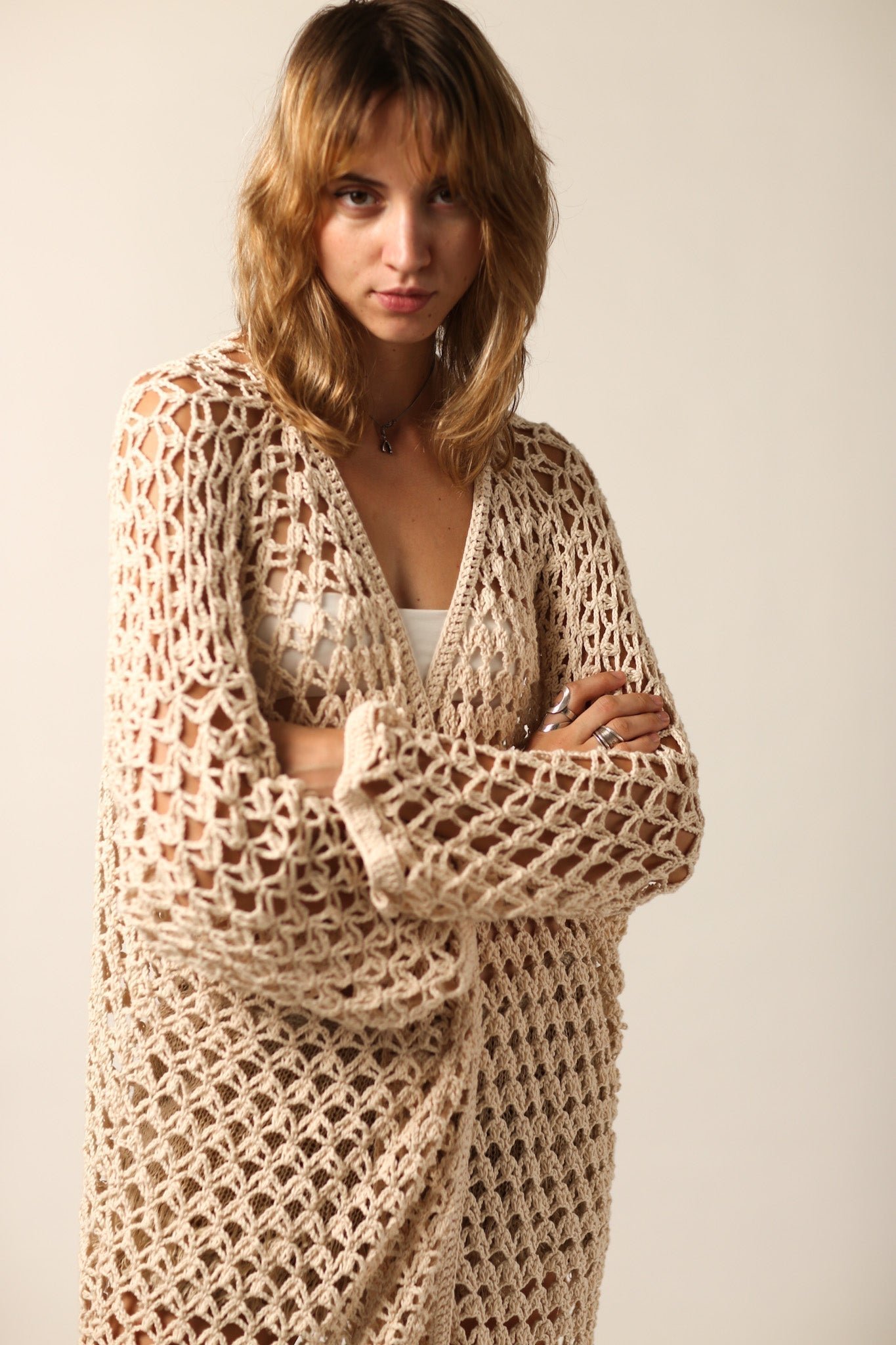 HAND CROCHET KIMONO DUSTER NOEMI - MOMO STUDIO BERLIN - Berlin Concept Store - sustainable & ethical fashion