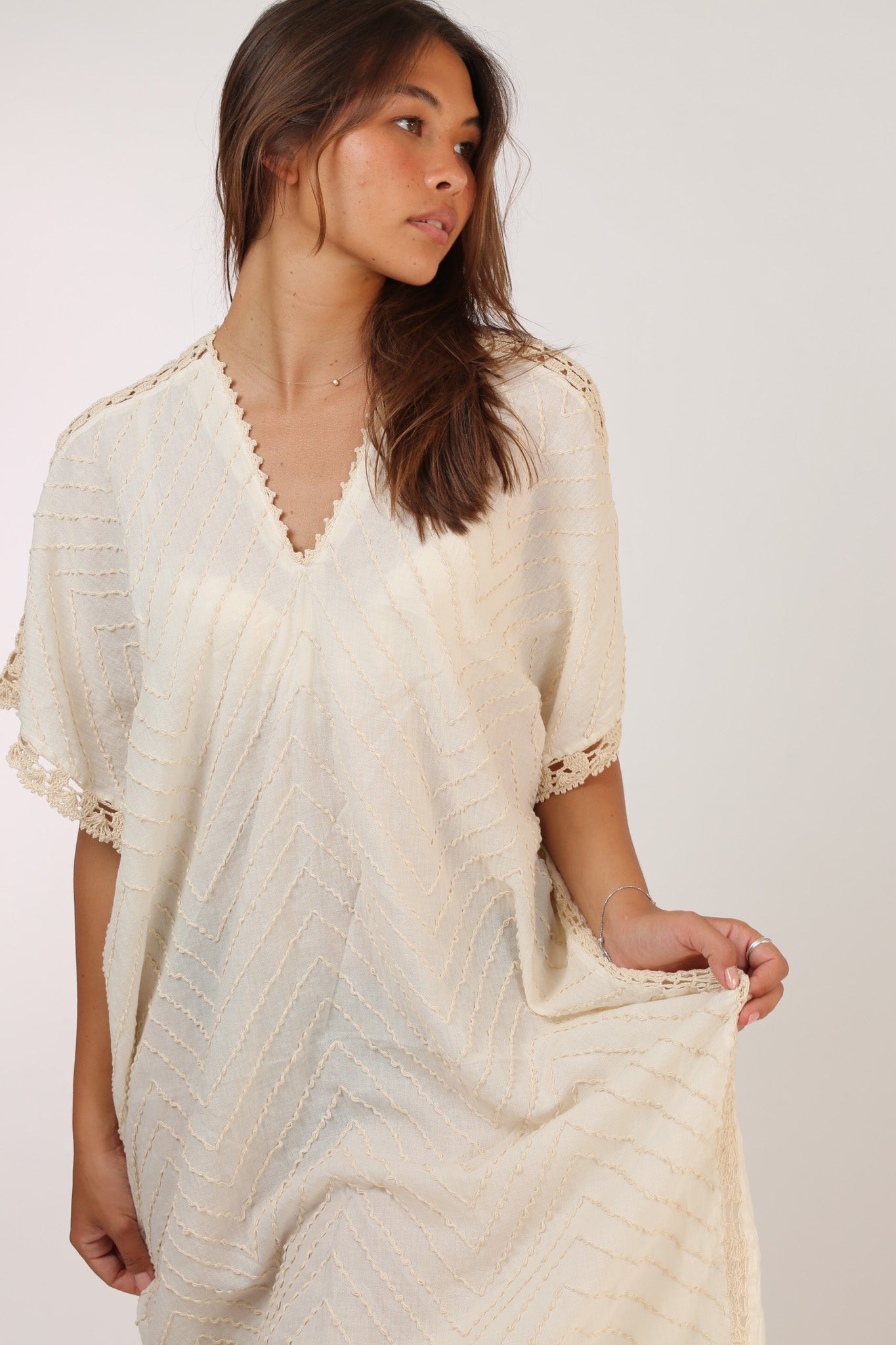 HAND STITCHED CROCHET KAFTAN MALIA - MOMO STUDIO BERLIN - Berlin Concept Store - sustainable & ethical fashion