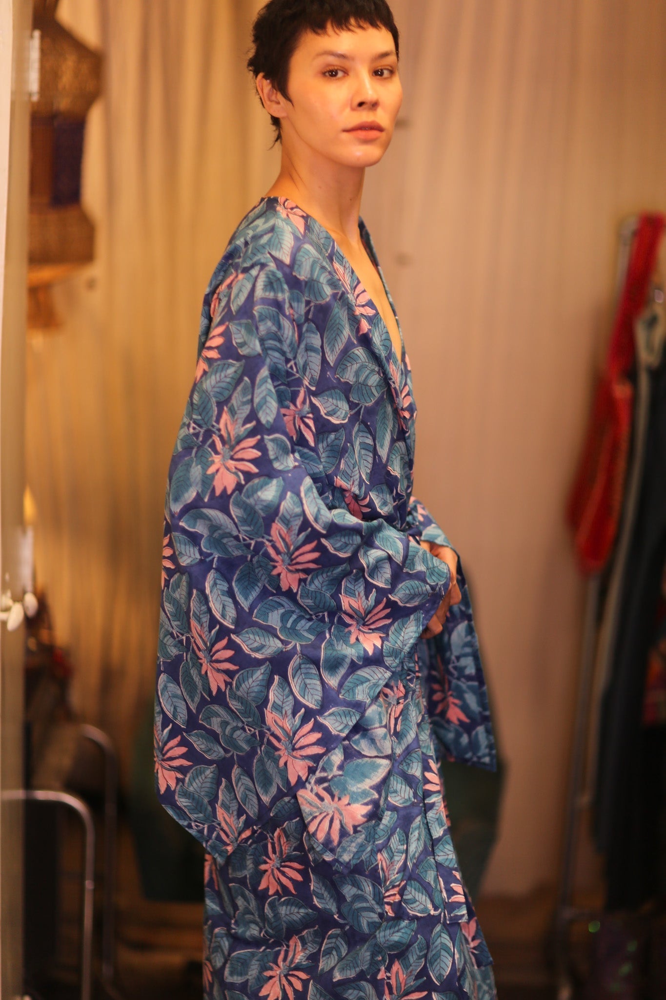 HANDBLOCK COTTON WING KIMONO PINA CODIA - MOMO STUDIO BERLIN - Berlin Concept Store - sustainable & ethical fashion