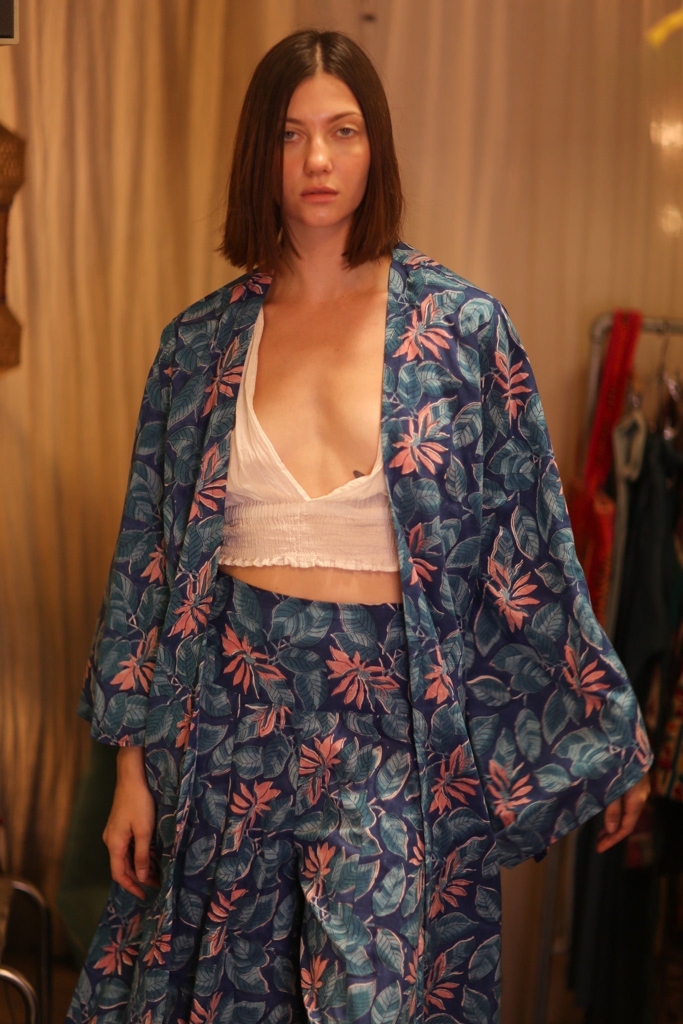 HANDBLOCKED COTTON WINGS KIMONO PINA FORPAN - MOMO STUDIO BERLIN - Berlin Concept Store - sustainable & ethical fashion