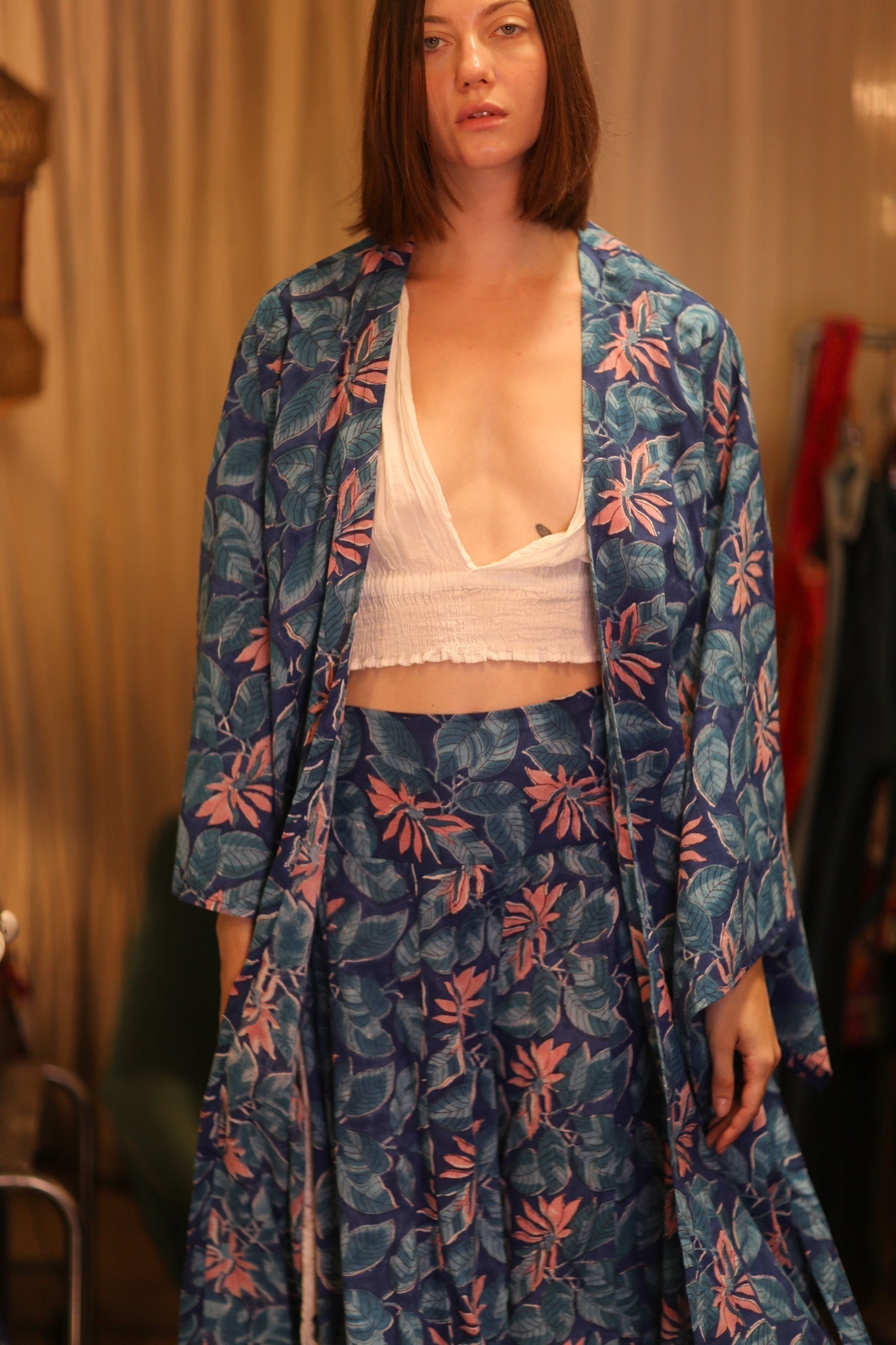 HANDBLOCKED COTTON WINGS KIMONO PINA FORPAN - MOMO STUDIO BERLIN - Berlin Concept Store - sustainable & ethical fashion