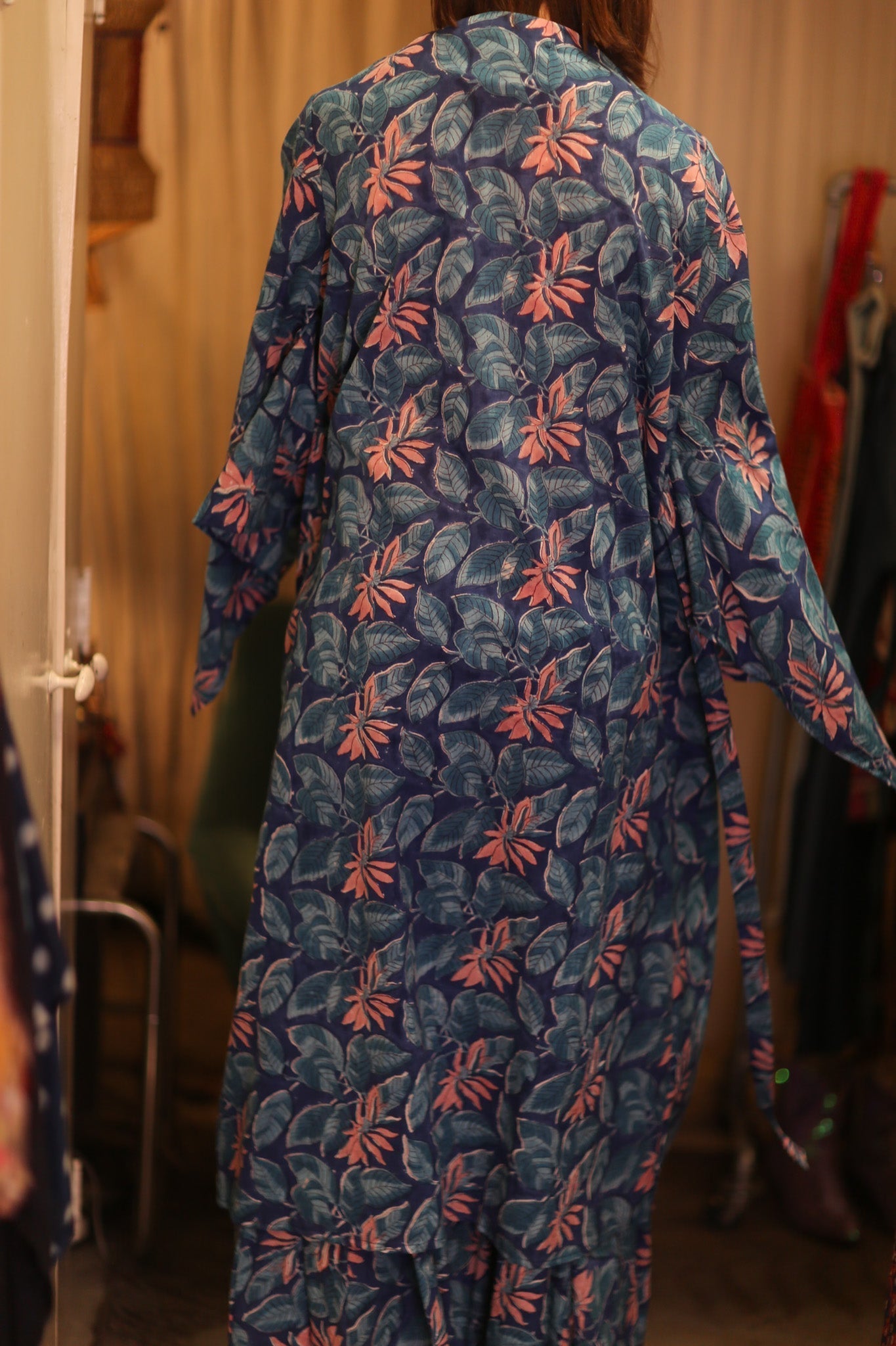 HANDBLOCKED COTTON WINGS KIMONO PINA FORPAN - MOMO STUDIO BERLIN - Berlin Concept Store - sustainable & ethical fashion