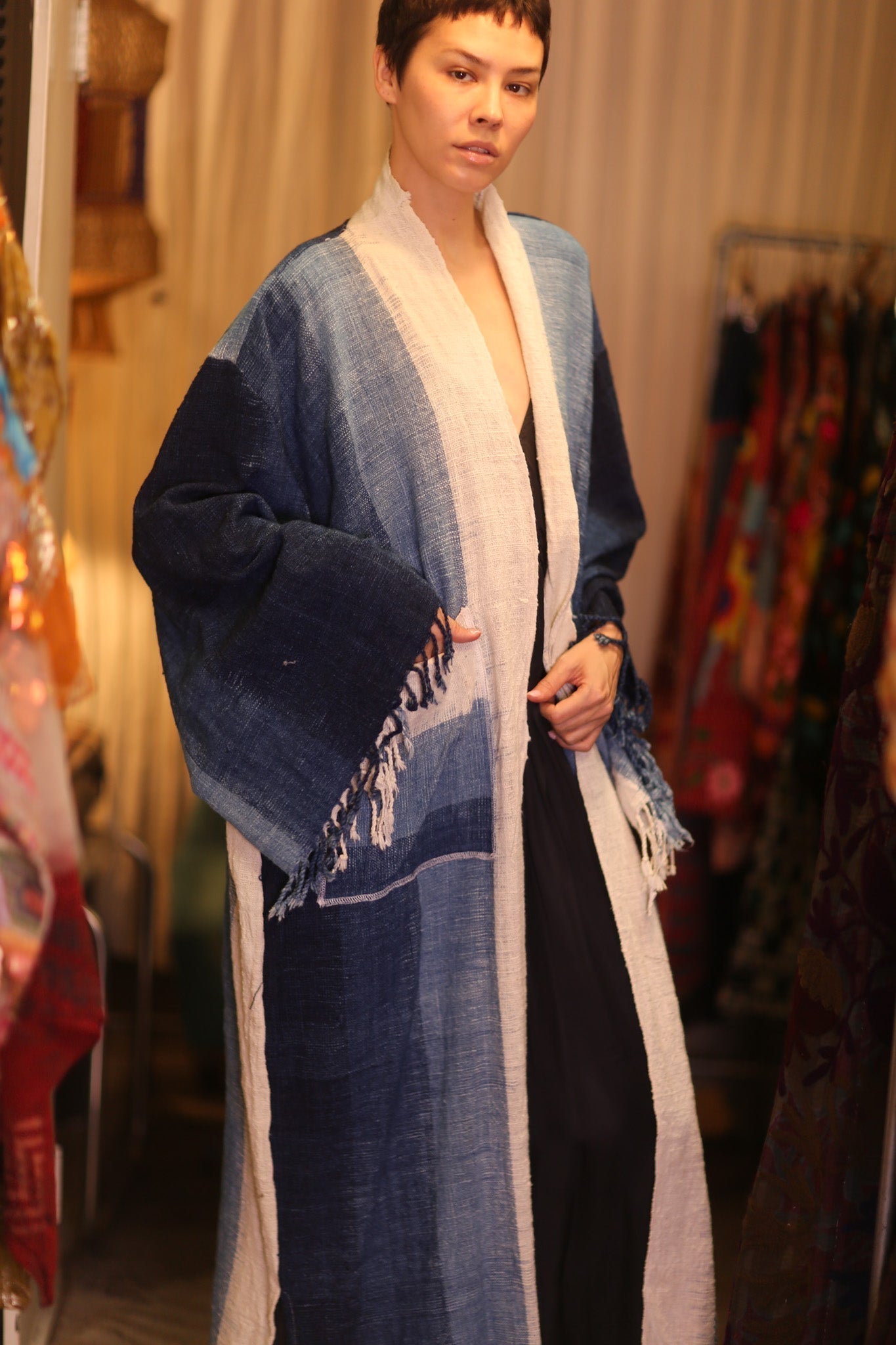 HANDLOOM COTTON LAOS KIMONO ODIN - MOMO STUDIO BERLIN - Berlin Concept Store - sustainable & ethical fashion