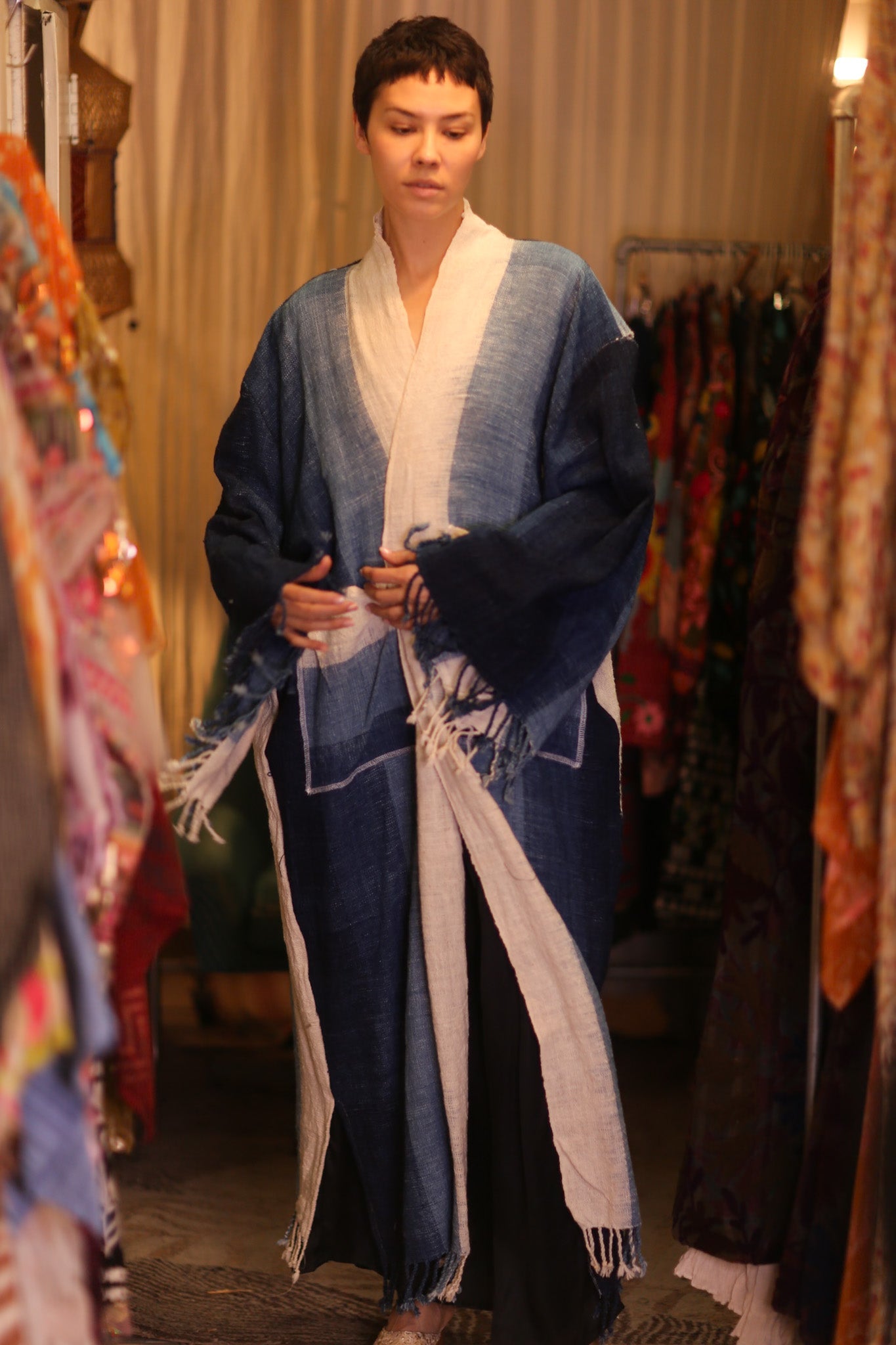 HANDLOOM COTTON LAOS KIMONO ODIN - MOMO STUDIO BERLIN - Berlin Concept Store - sustainable & ethical fashion