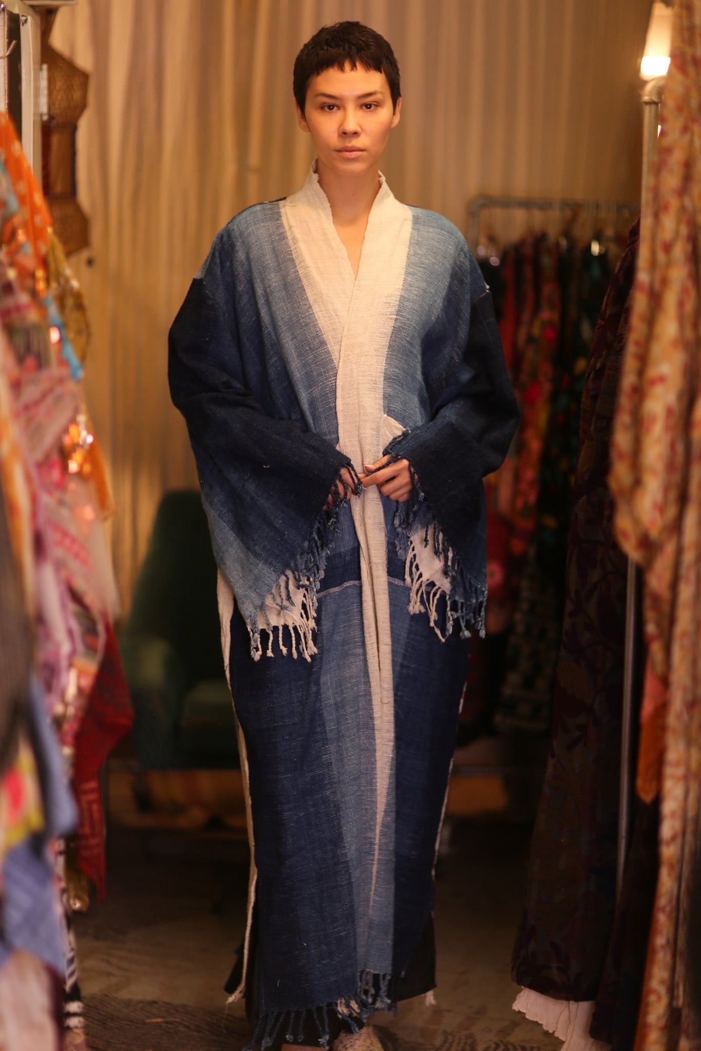 HANDLOOM COTTON LAOS KIMONO ODIN - MOMO STUDIO BERLIN - Berlin Concept Store - sustainable & ethical fashion