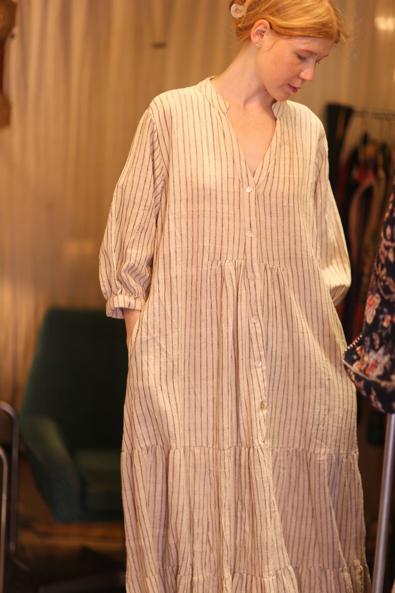 HANDWOVEN COTTON DRESS SUSIE ASHA - MOMO STUDIO BERLIN - Berlin Concept Store - sustainable & ethical fashion