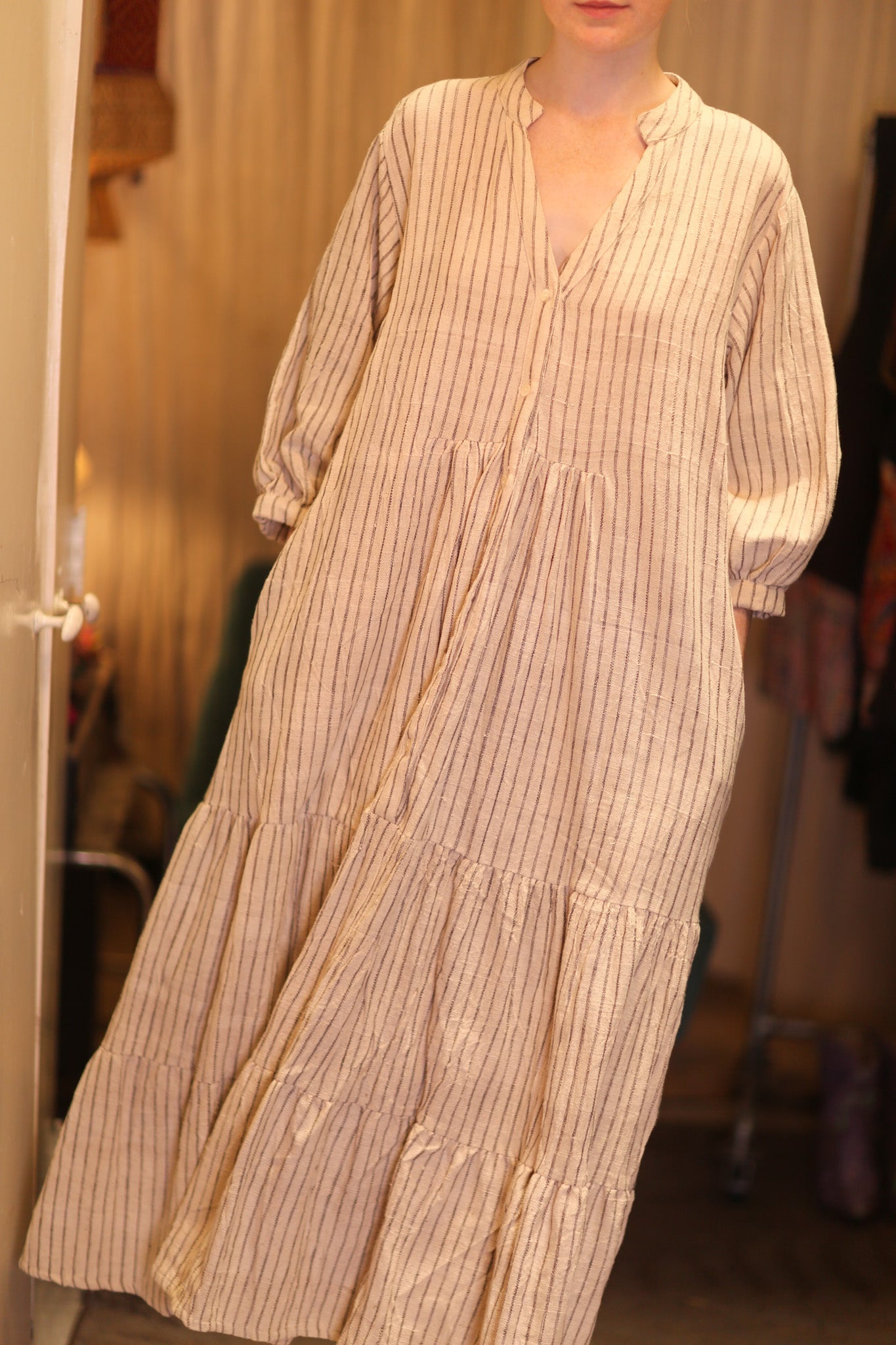 HANDWOVEN COTTON DRESS SUSIE ASHA - MOMO STUDIO BERLIN - Berlin Concept Store - sustainable & ethical fashion