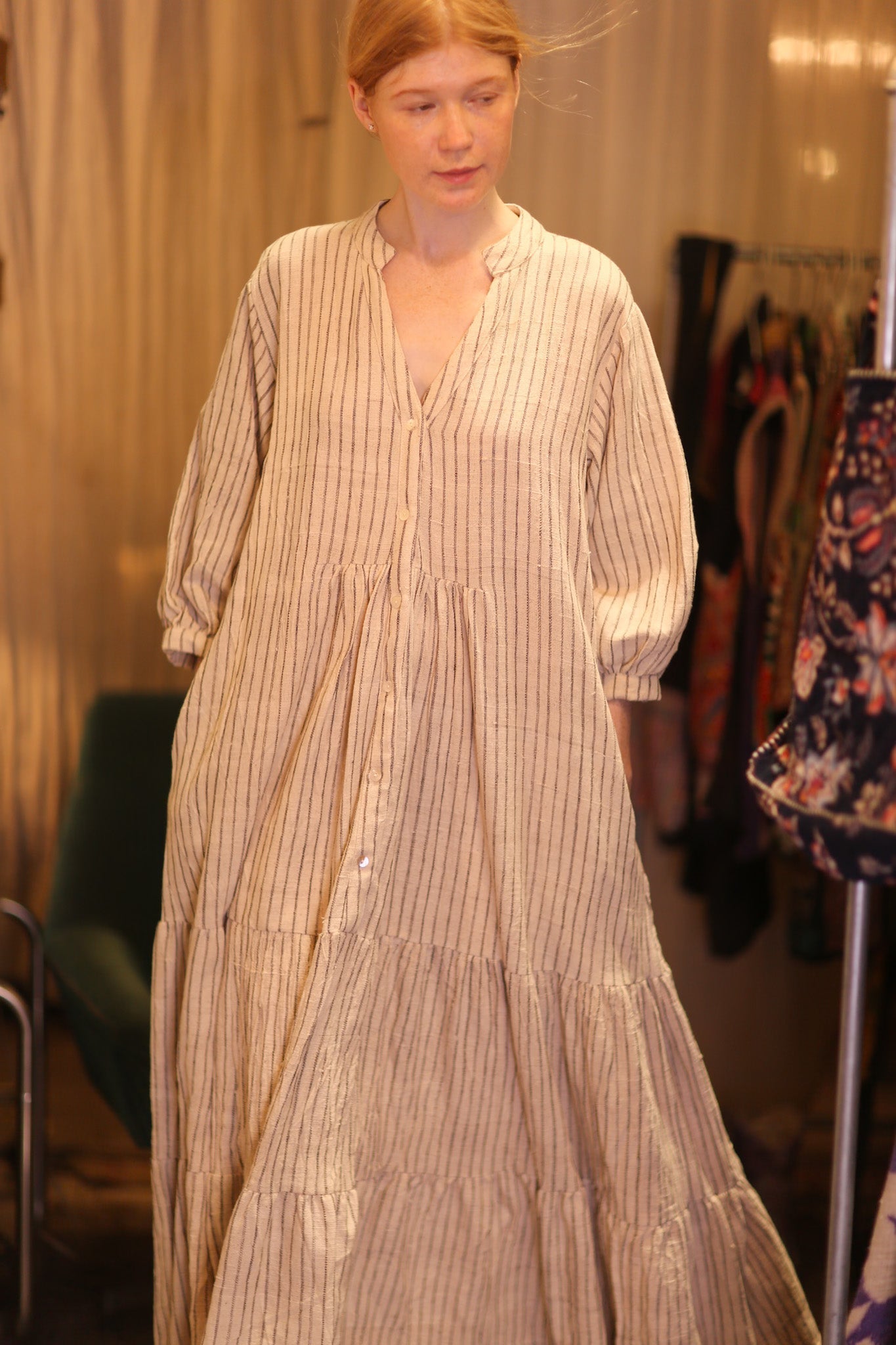 HANDWOVEN COTTON DRESS SUSIE ASHA - MOMO STUDIO BERLIN - Berlin Concept Store - sustainable & ethical fashion