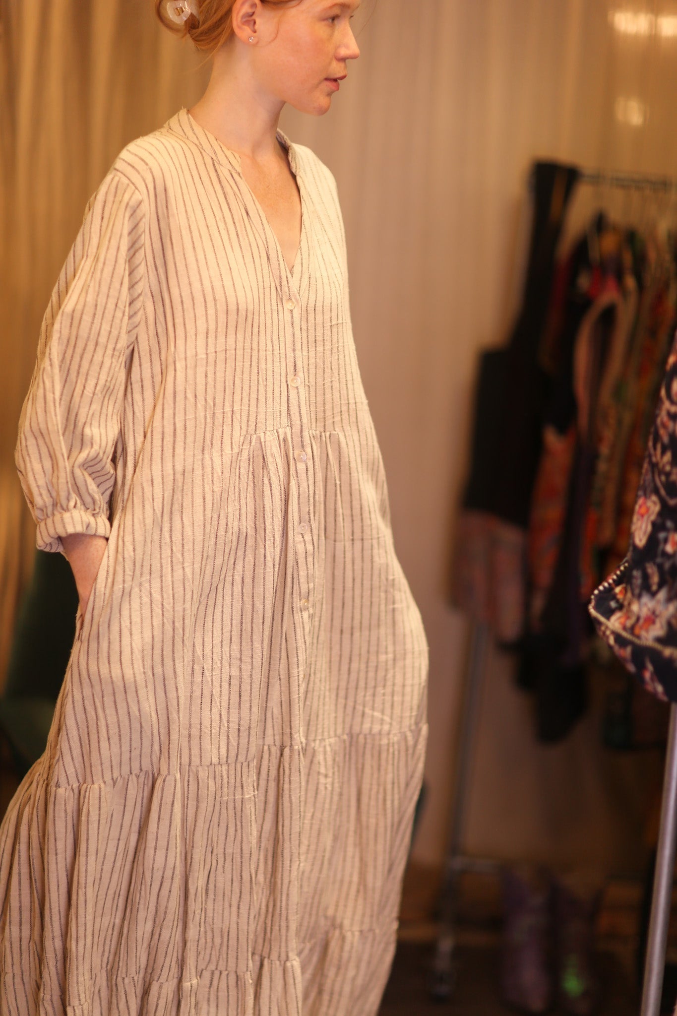 HANDWOVEN COTTON DRESS SUSIE ASHA - MOMO STUDIO BERLIN - Berlin Concept Store - sustainable & ethical fashion
