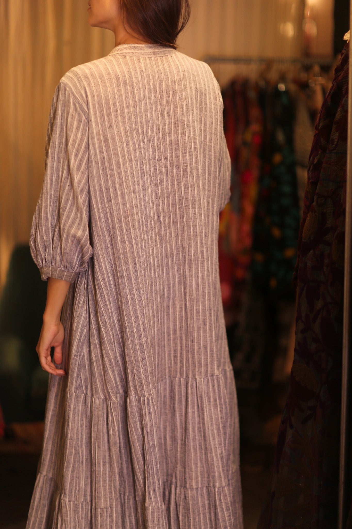 HANDWOVEN COTTON DRESS SUSIE MIA - MOMO STUDIO BERLIN - Berlin Concept Store - sustainable & ethical fashion