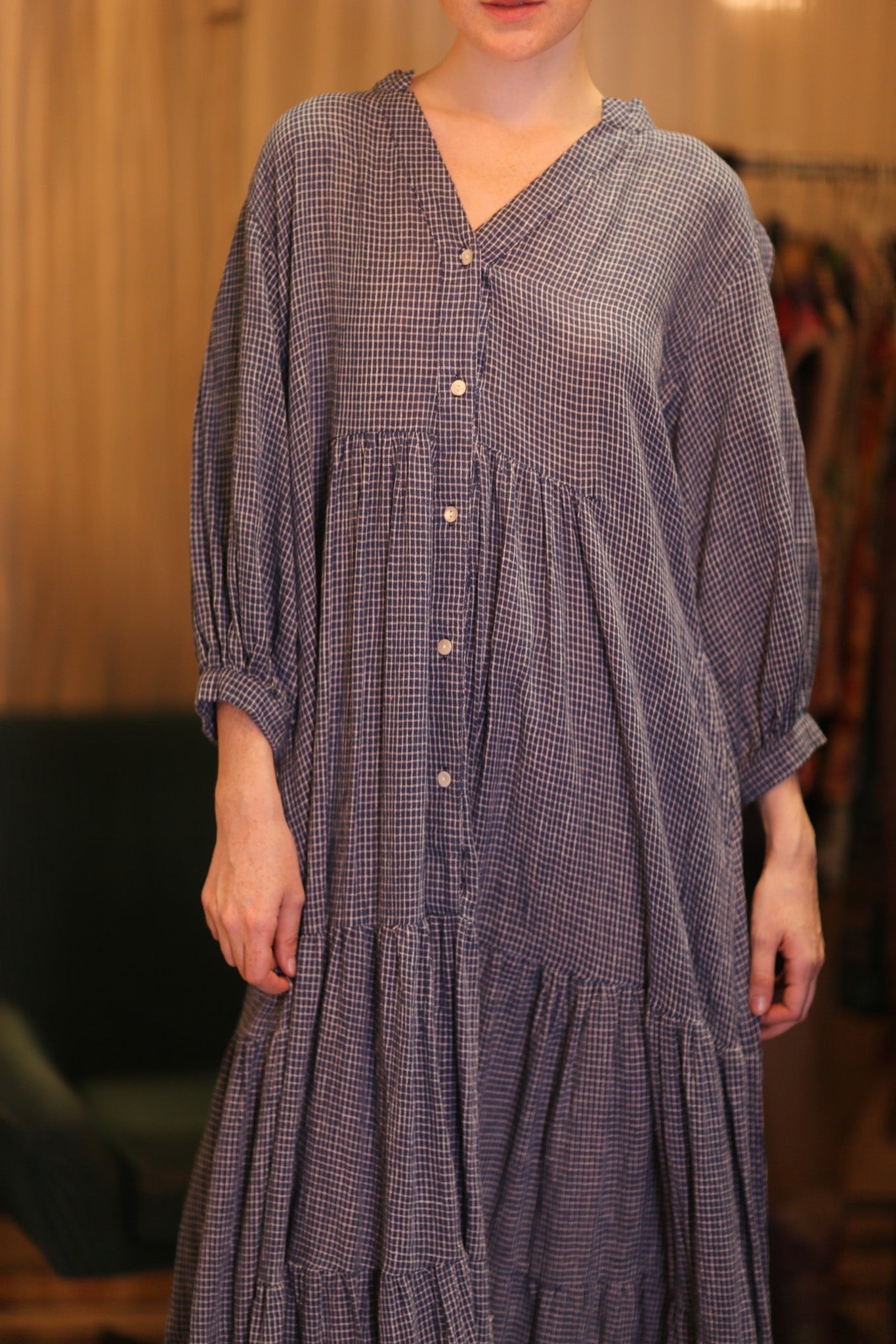 HANDWOVEN COTTON DRESS SUSIE VELINA - MOMO STUDIO BERLIN - Berlin Concept Store - sustainable & ethical fashion